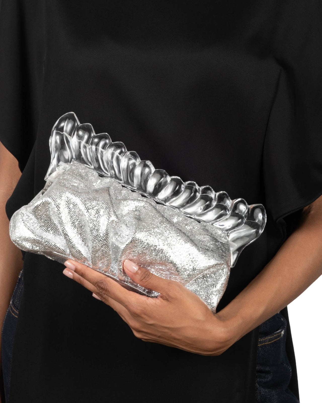 The Pouf Clutch- Silver - Photo 2