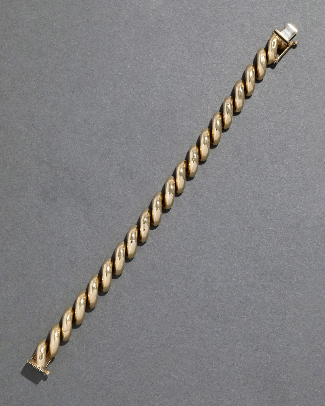 Vintage 1980s 14k Gold Italian Coiled Link Bracelet - Photo 2