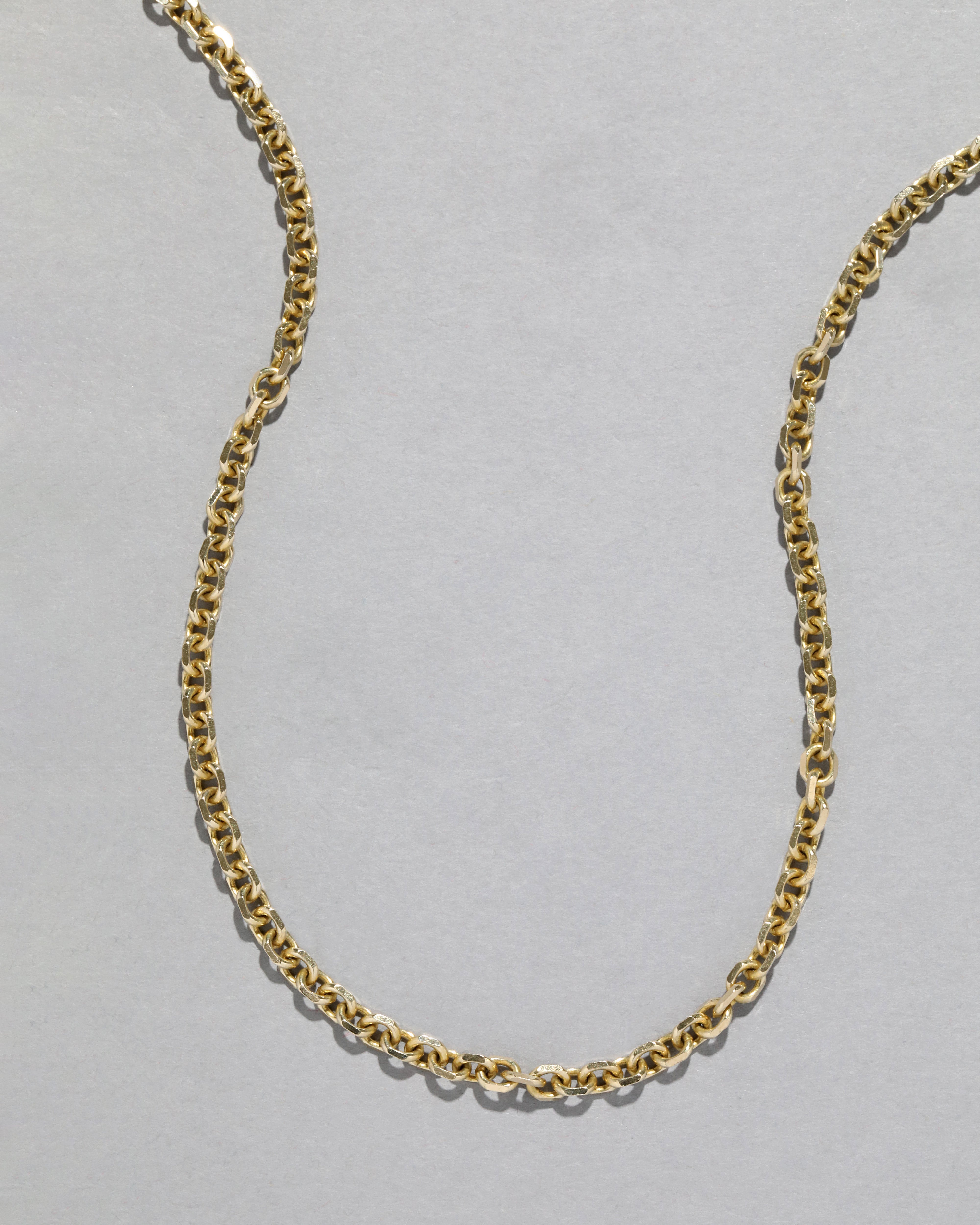 Vintage 1980s 14k Gold Italian Homemade Link Chain Necklace