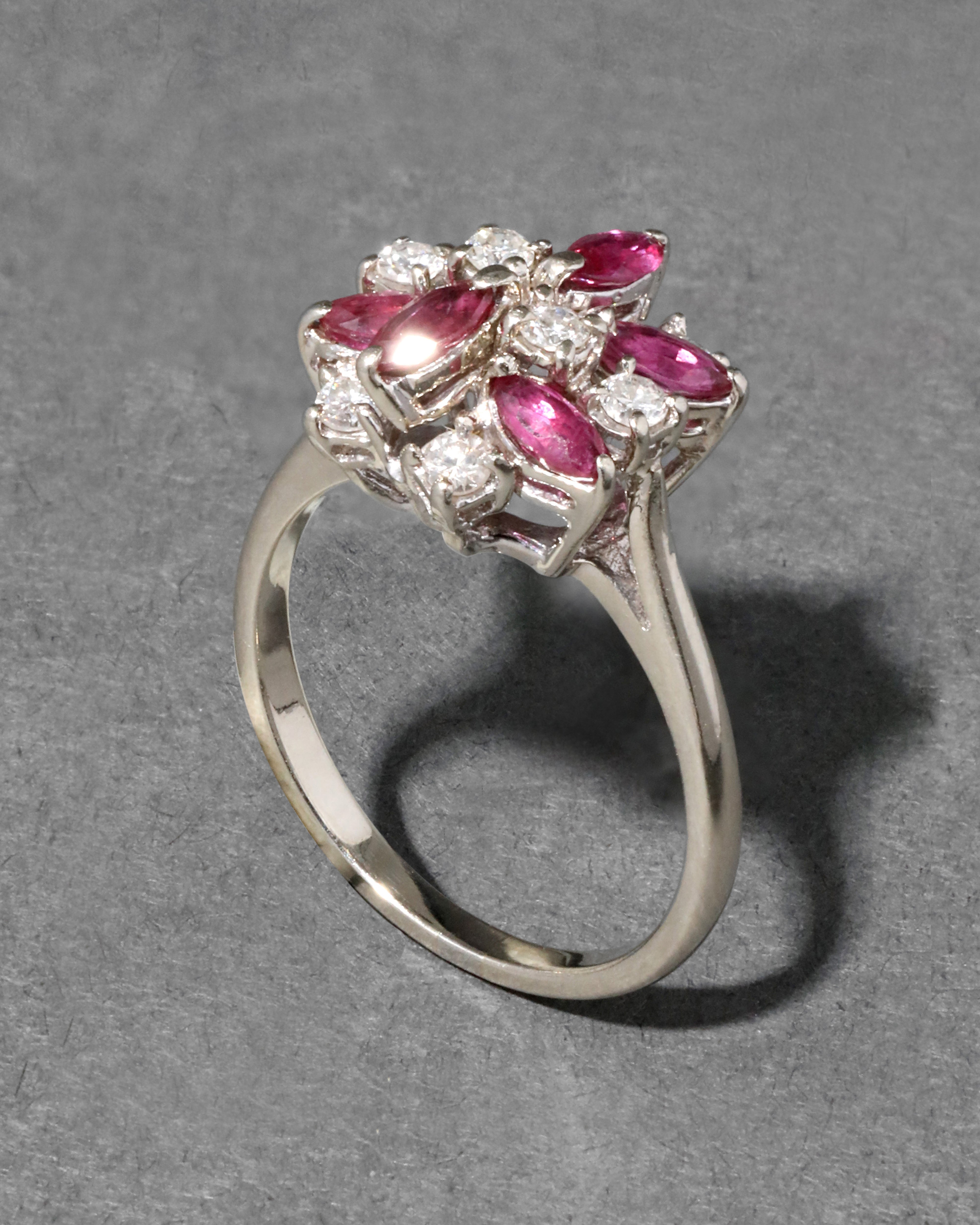 Ruby cluster ring sales