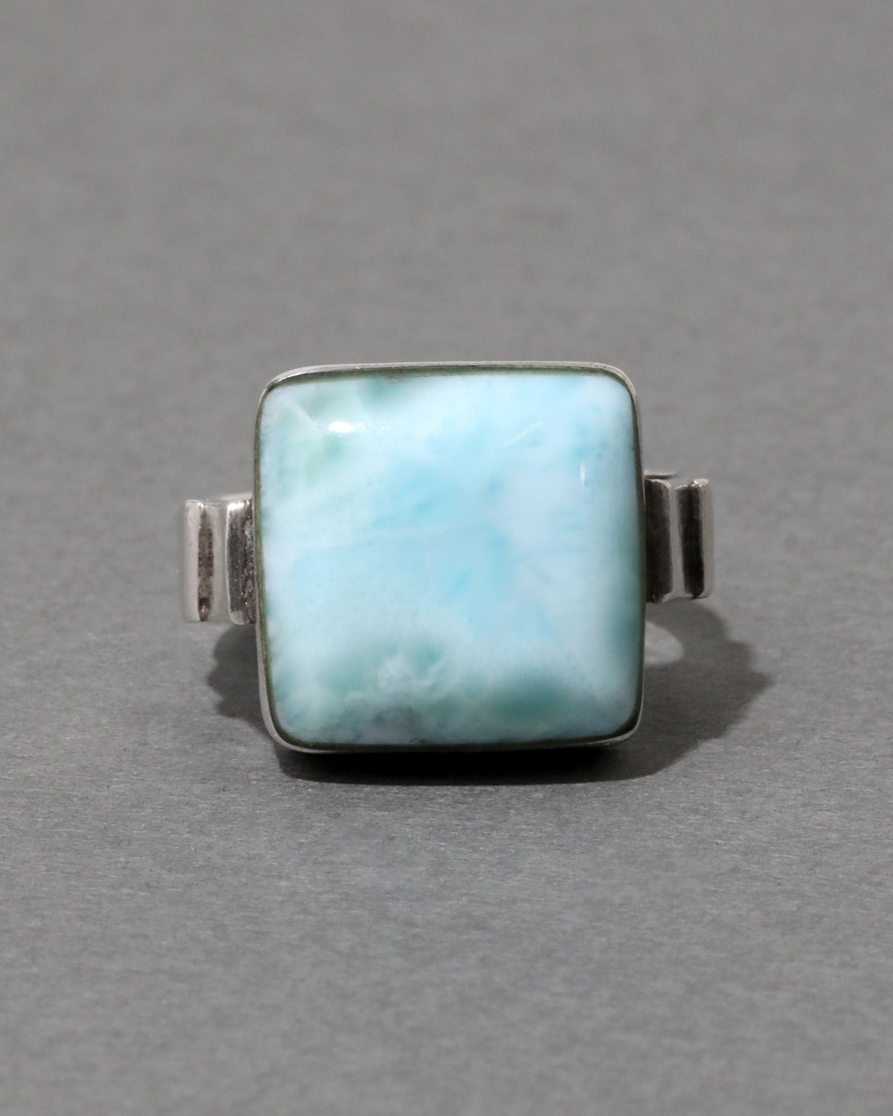 Vintage 1970s Sterling Silver Amazonite Ring - Photo 2