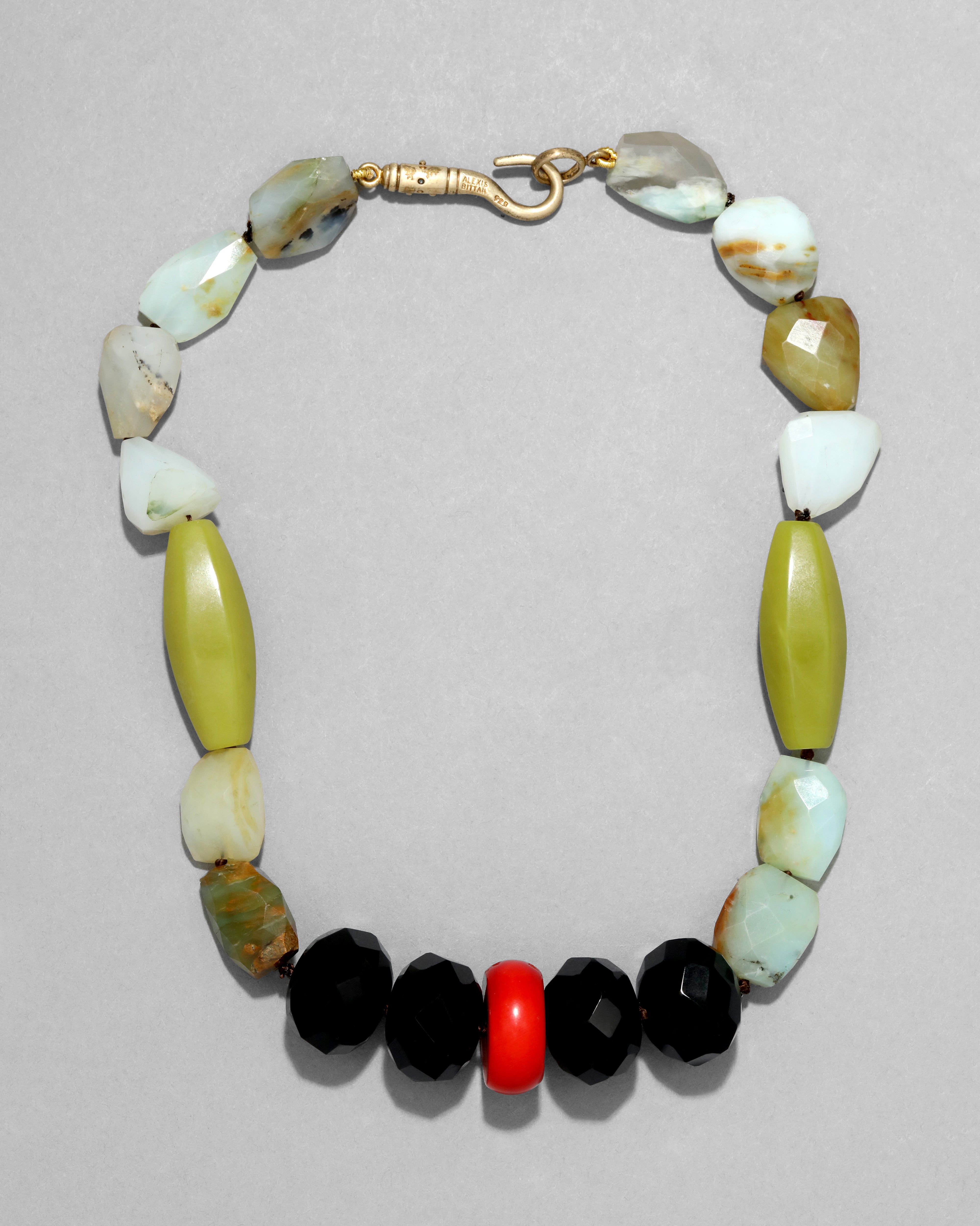 アクセサリー archive necklace Archive Faceted Stone Beaded Collar Necklace