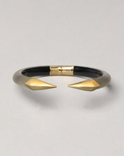 Mirrored Pyramid Lucite Brake Hinge Bracelet- Warm Grey - Photo 1