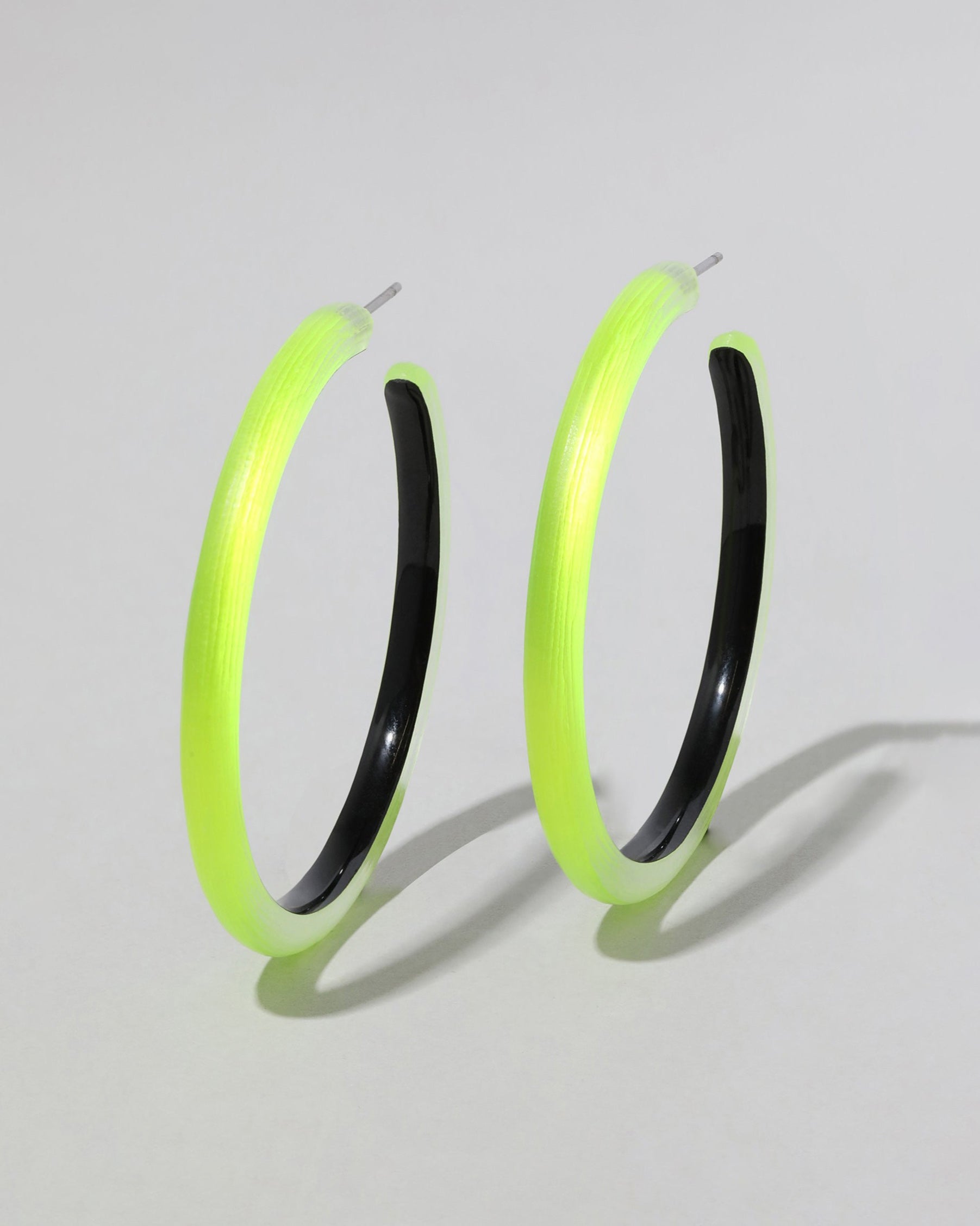 bright yellow hoop earrings