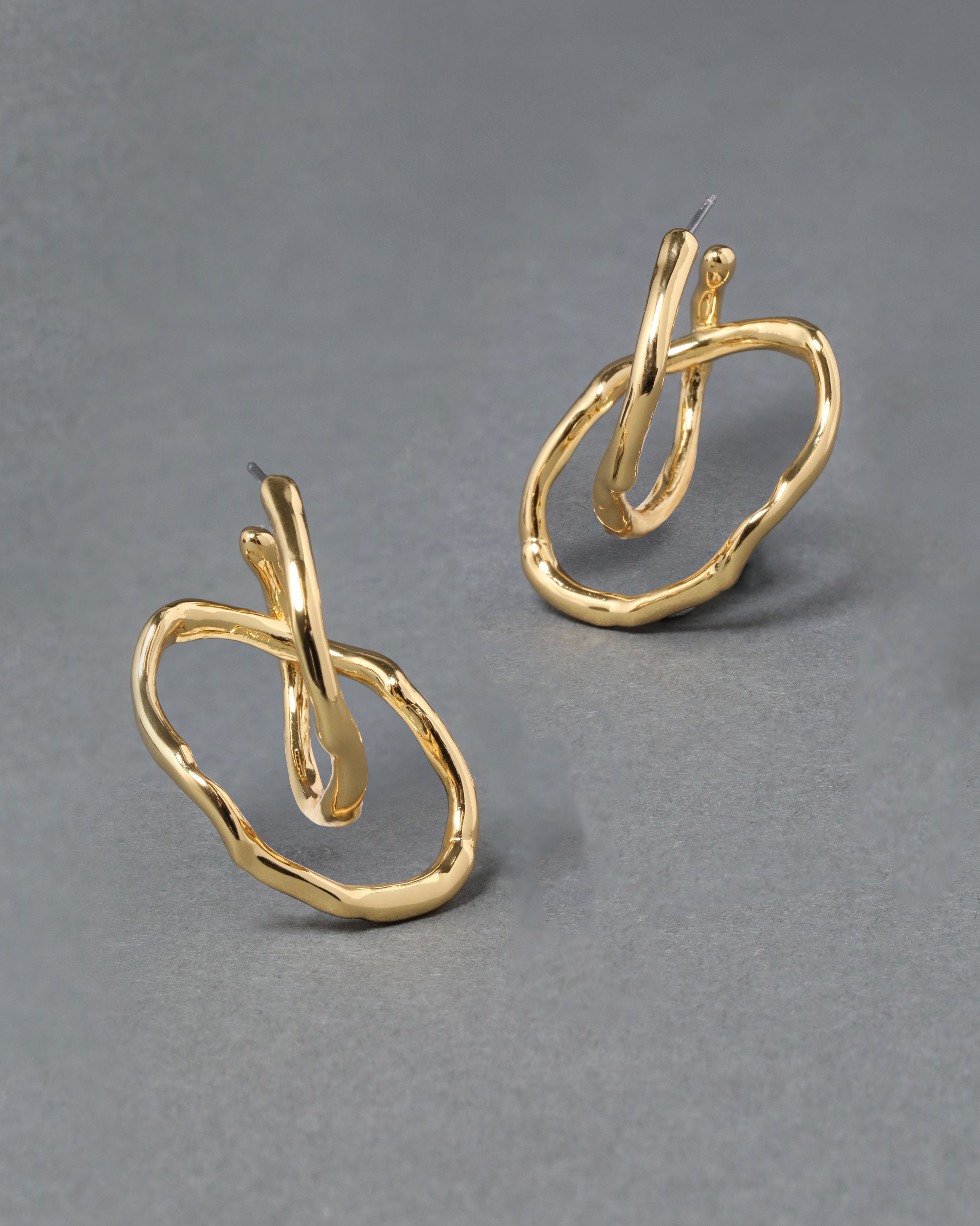 Thin Medium Hoop Earrings - A New Day™ Gold
