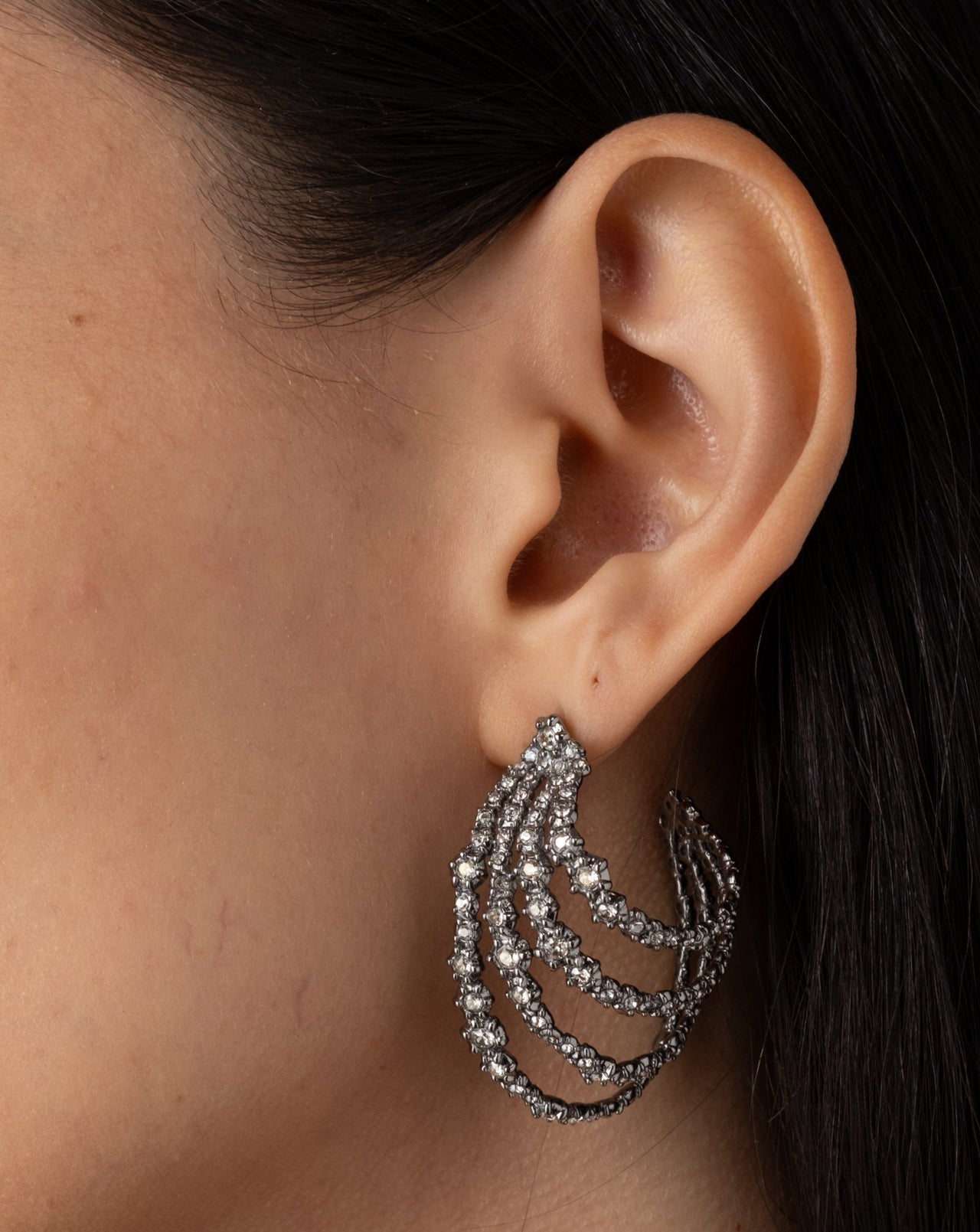 Punk Royale Crystal Multi Hoop Earring - Photo 2