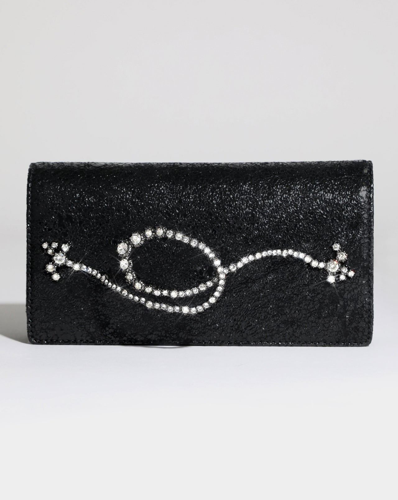 Punk Royale Crystal Side Handle Clutch - Black - Photo 2