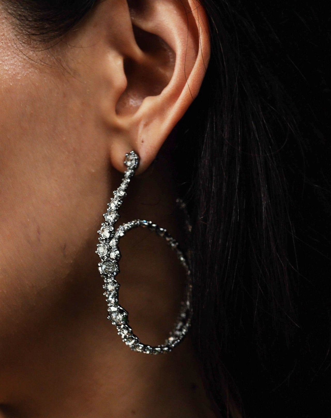 Punk Royale Crystal Orbiting Hoop Earring - Photo 2