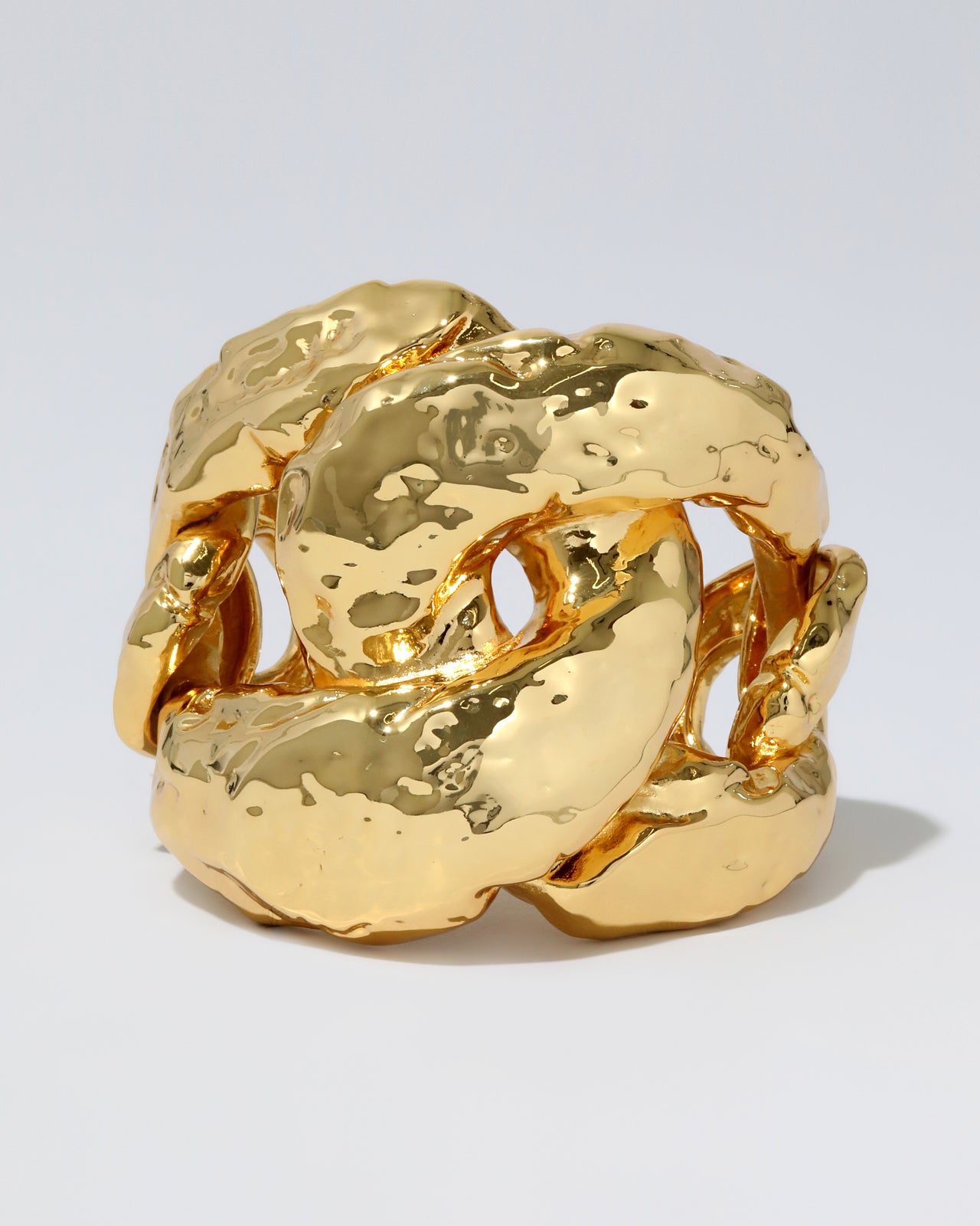 Brut Gold Large Curb Link Cuff Bracelet - Photo 2