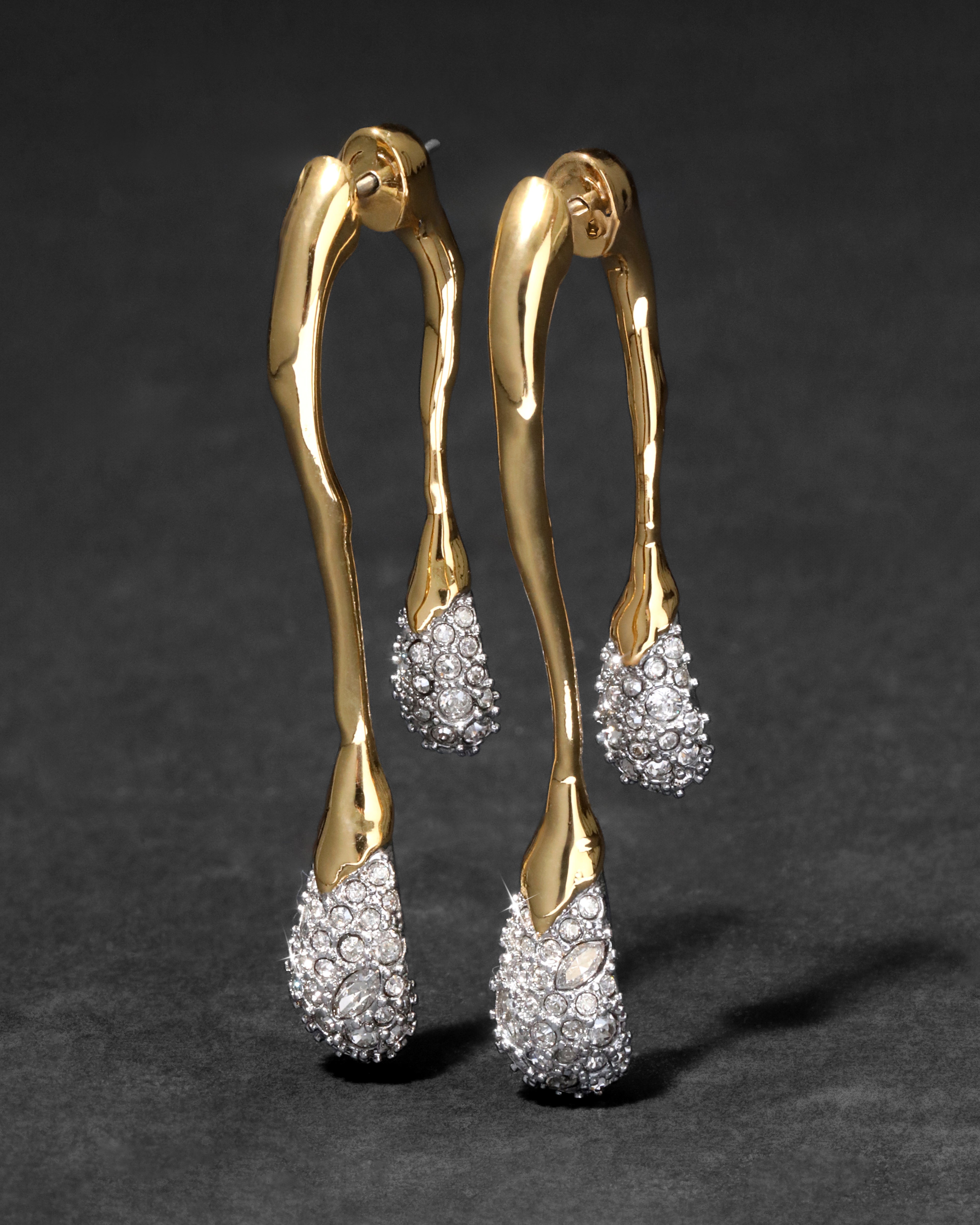 Solanales Crystal Front Back Double Drop Earring