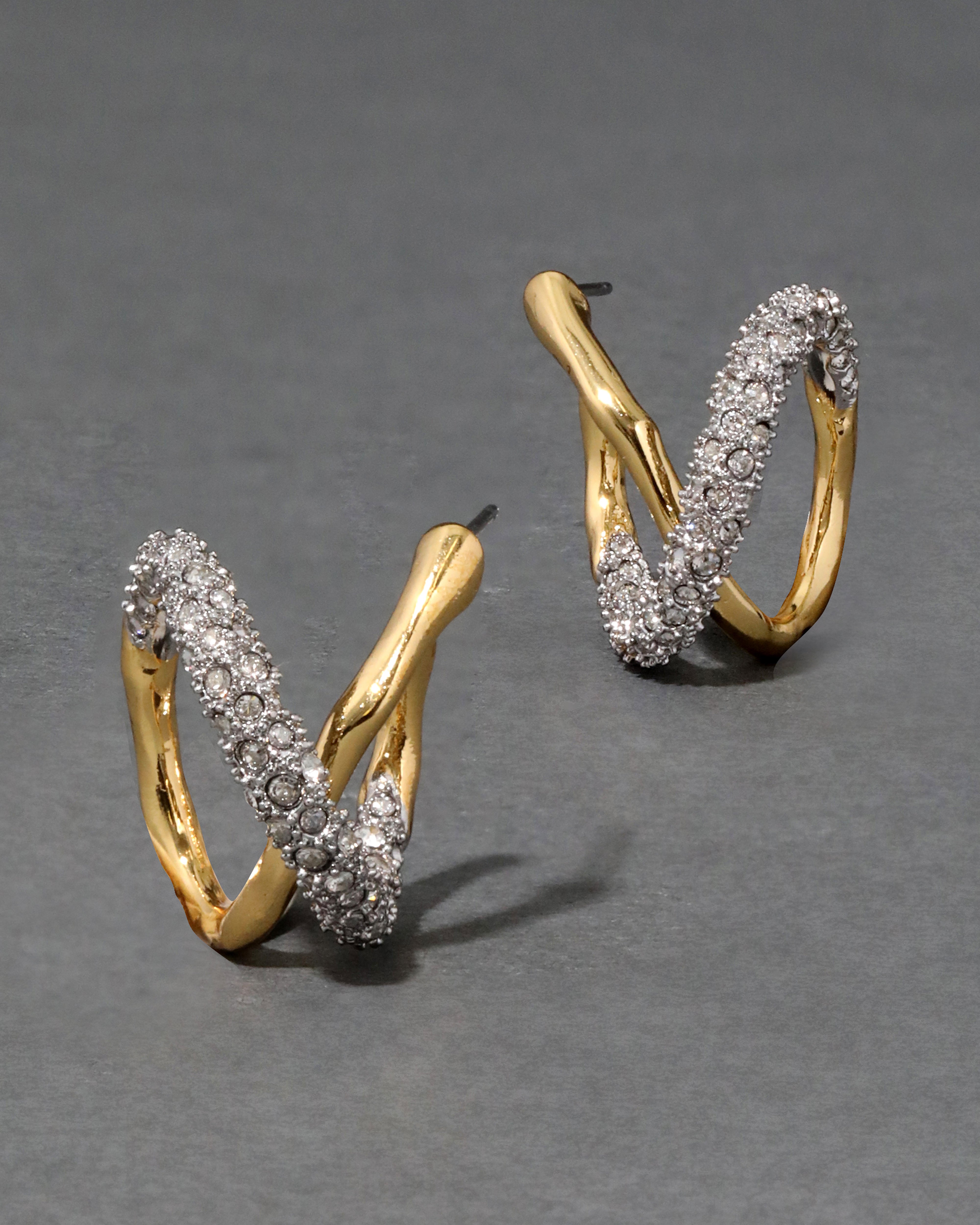 Solanales Twisted Orbit Hoop Earring