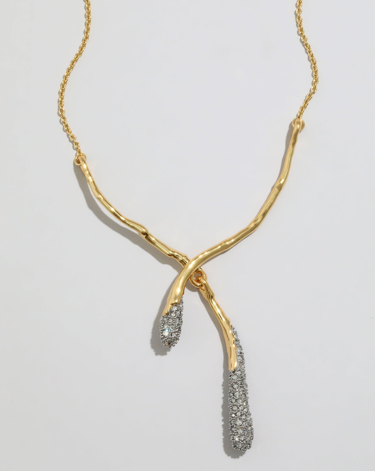 Solanales Gold Crystal Cascade Necklace - Photo 2