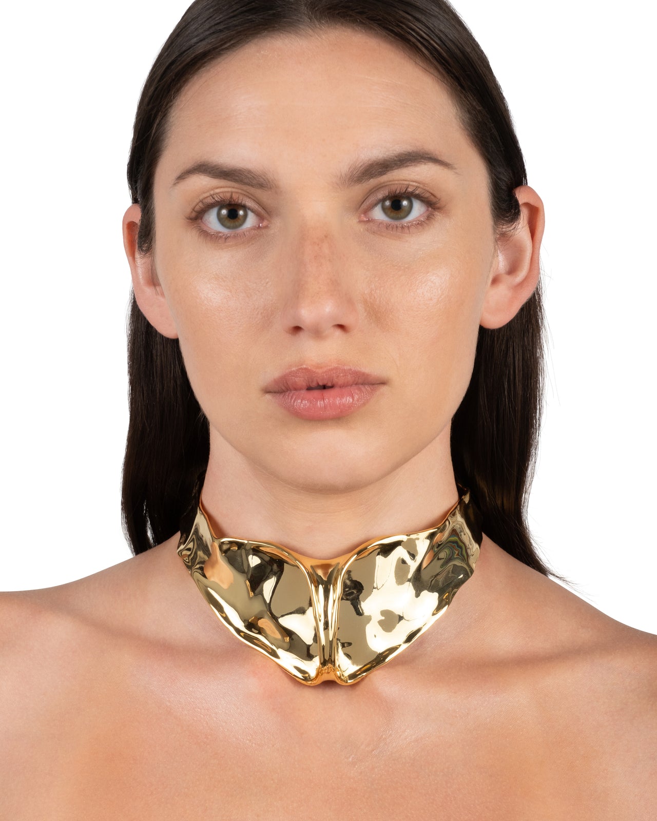 Molten Gold Crest Collar Necklace - Photo 2