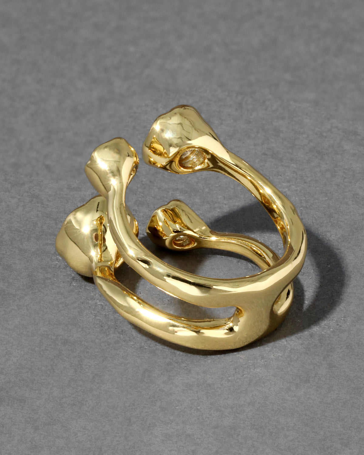Gold Rings Open Rings Asterales Gold Open Ring | Crystal and Gold Open Ring