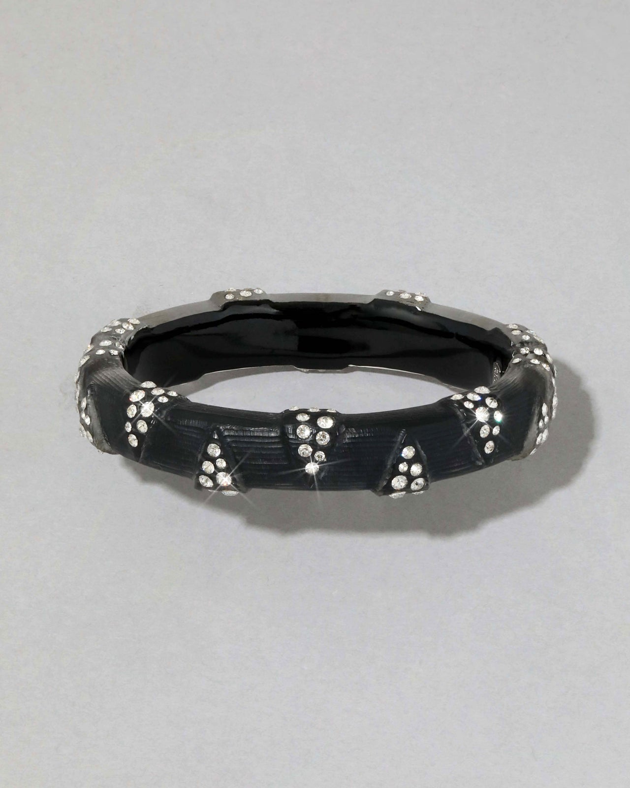 Louis Feraud Paris Black Resin Lucite Cuff Bangle Bracelet