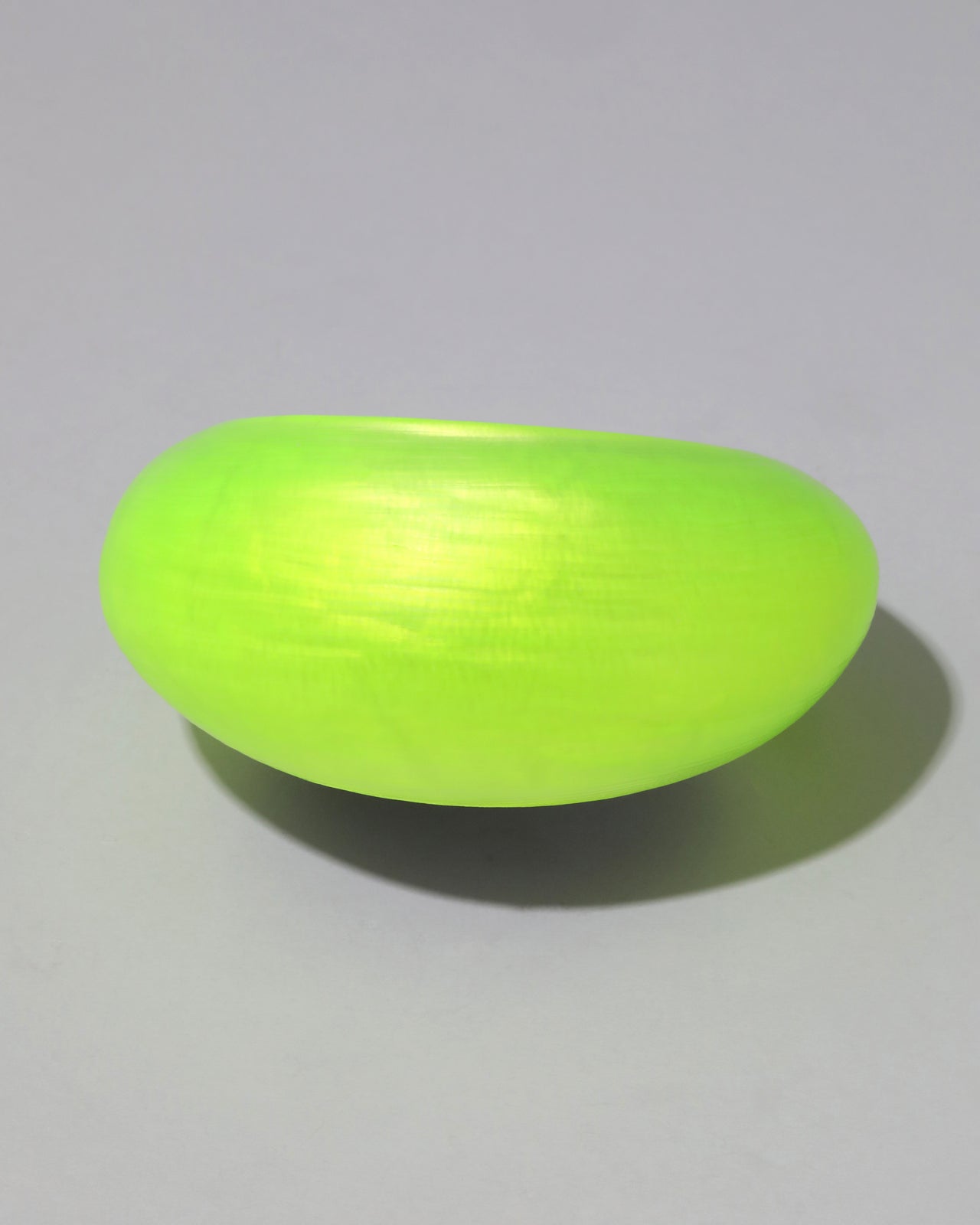 Puffy Lucite Tapered Bangle Bracelet- Neon Yellow - Photo 2