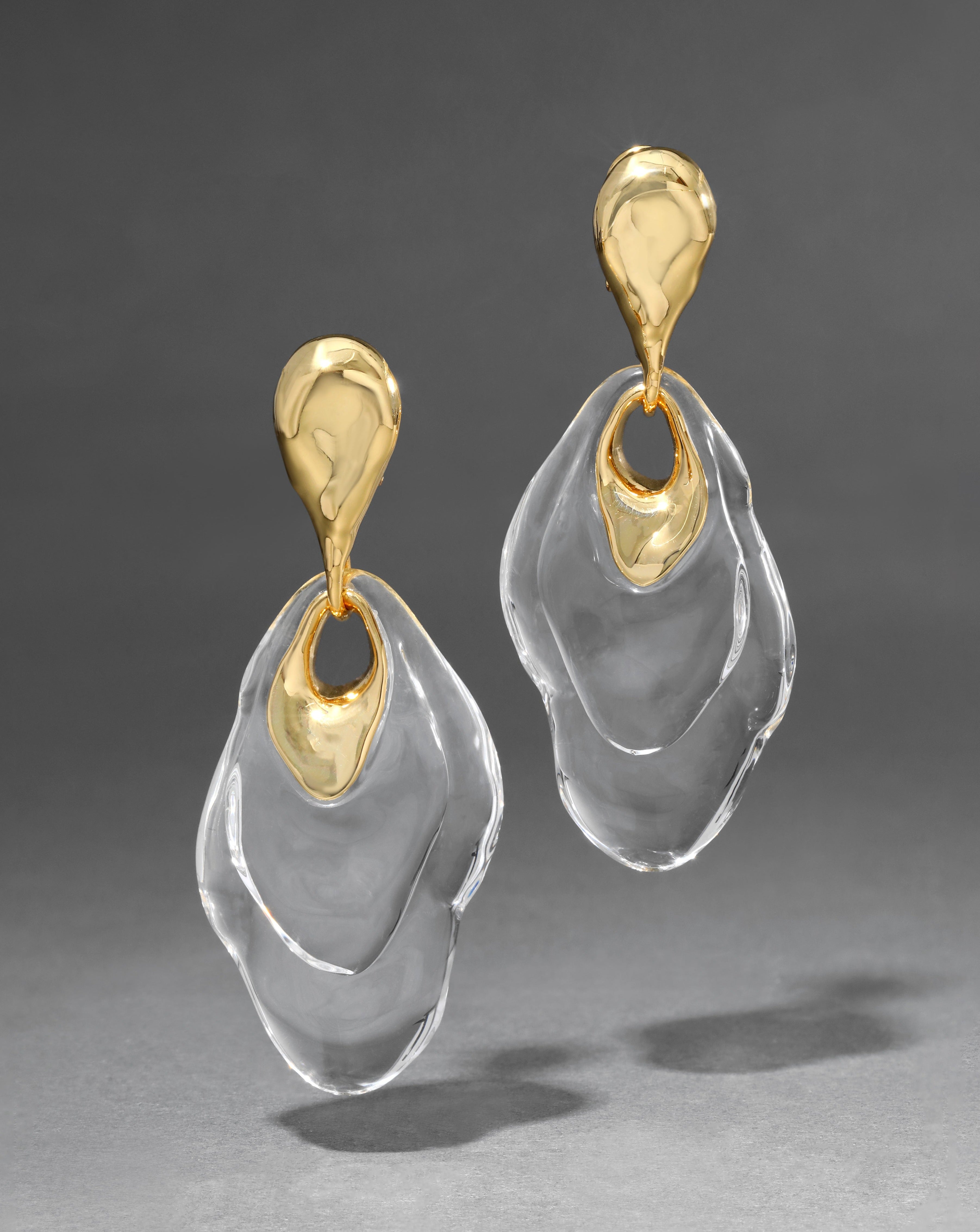 Pansy Lucite Petite Earrings