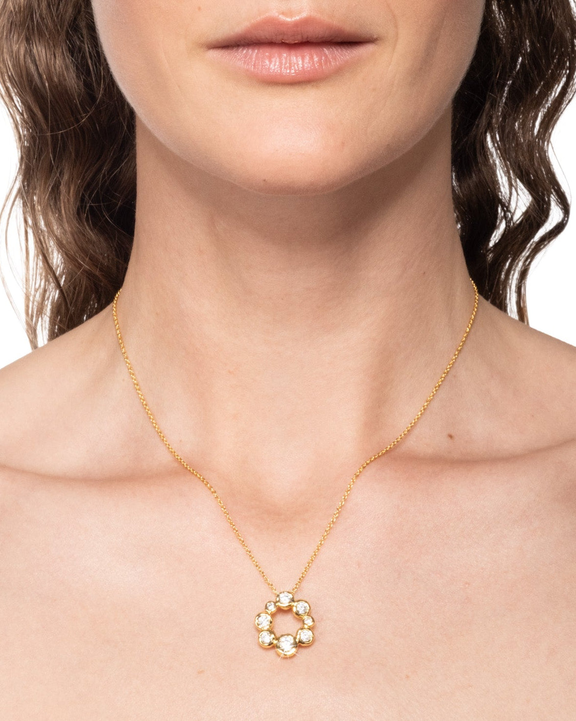 Asterales Bubble Circle Pendant Necklace - Photo 2
