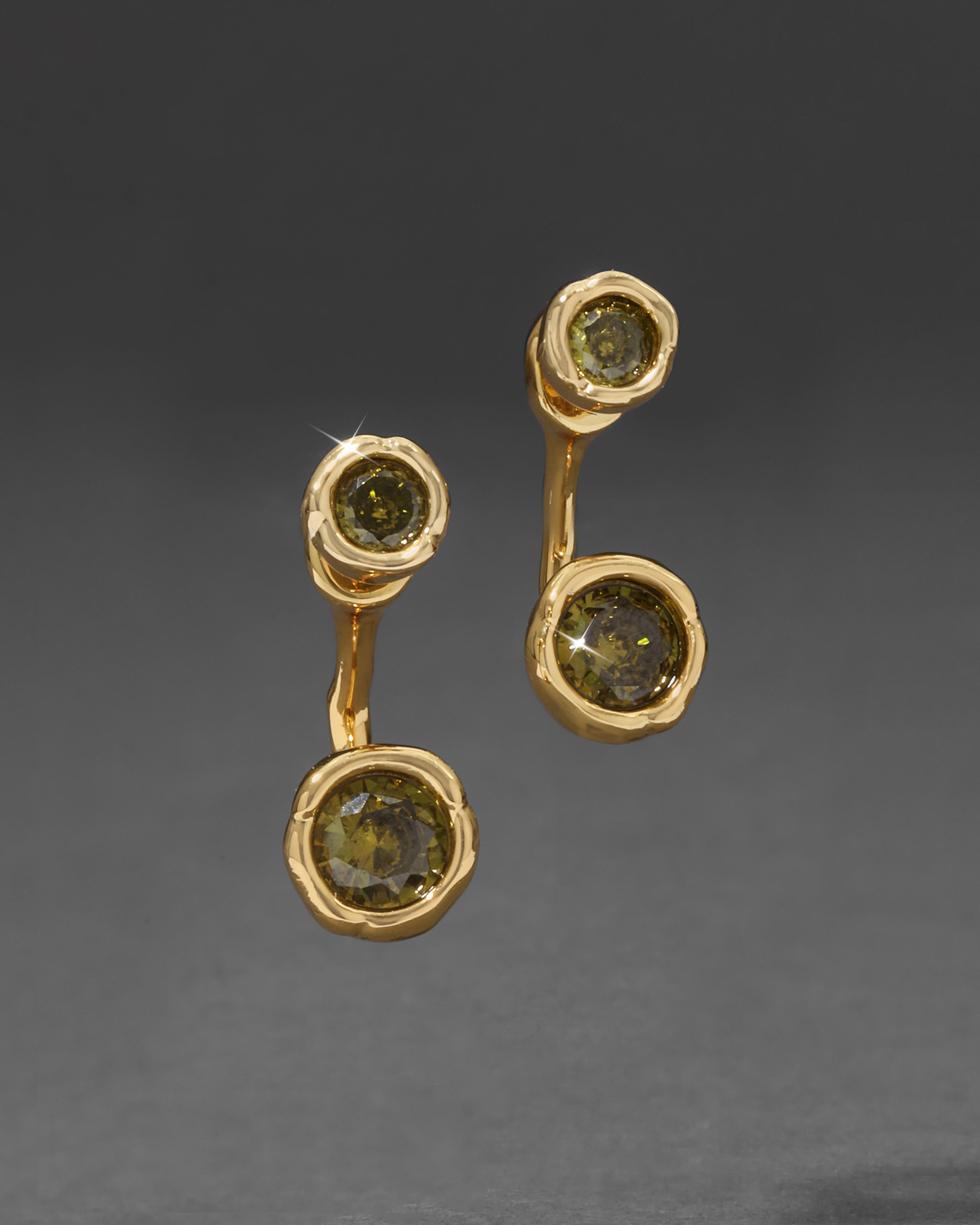 Asterales Front Back Earring Peridot