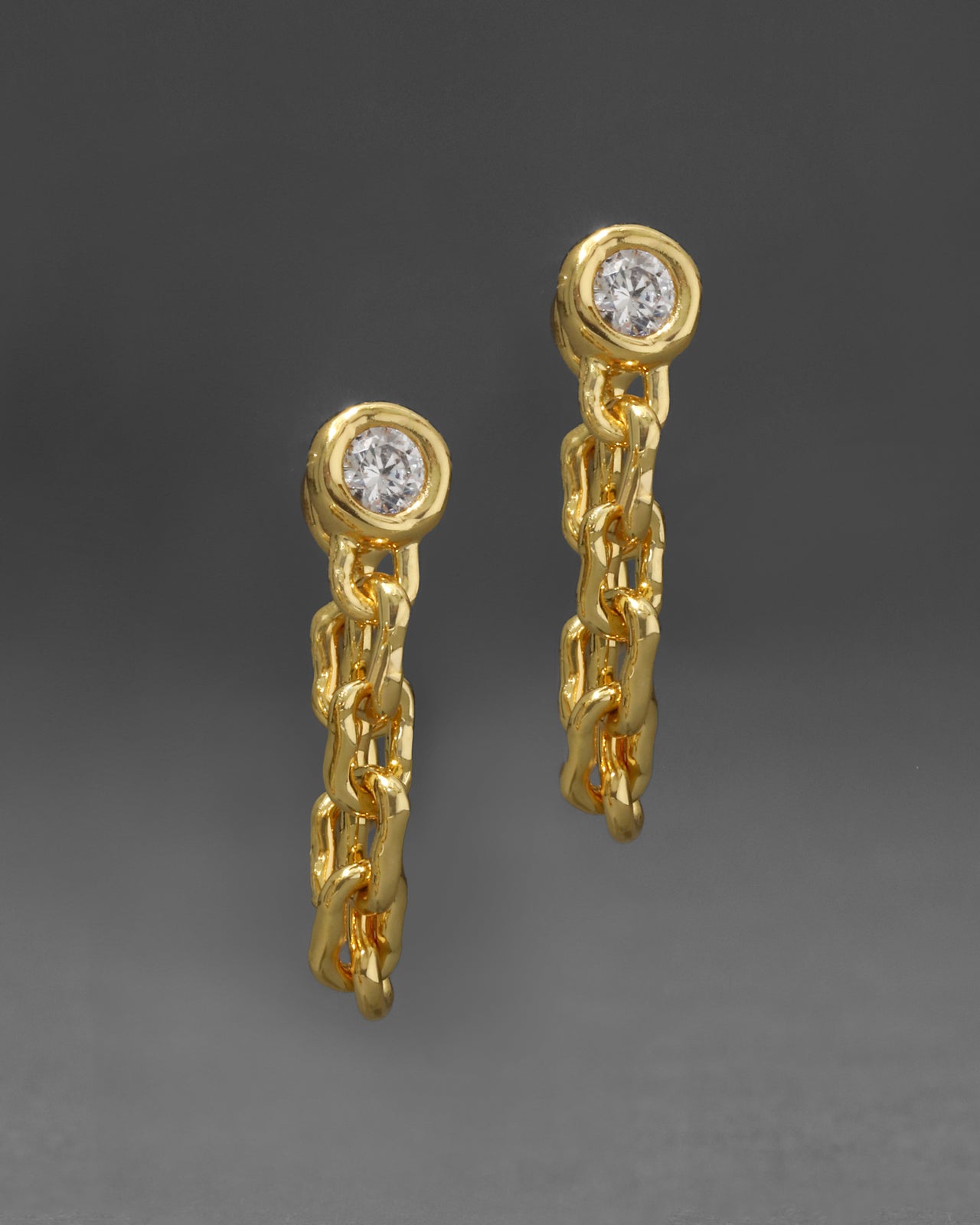 Asterales Chain Linked Front Back Earring - Photo 2