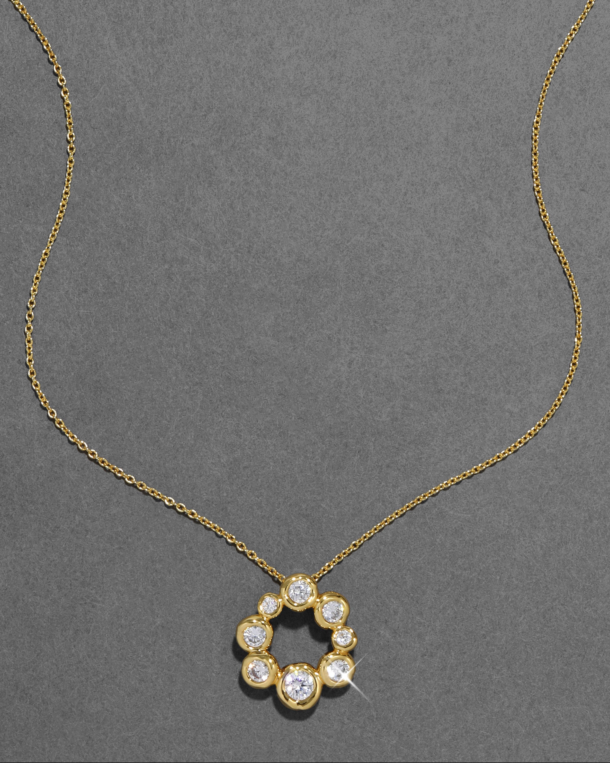 Asterales Bubble Circle Pendant Necklace