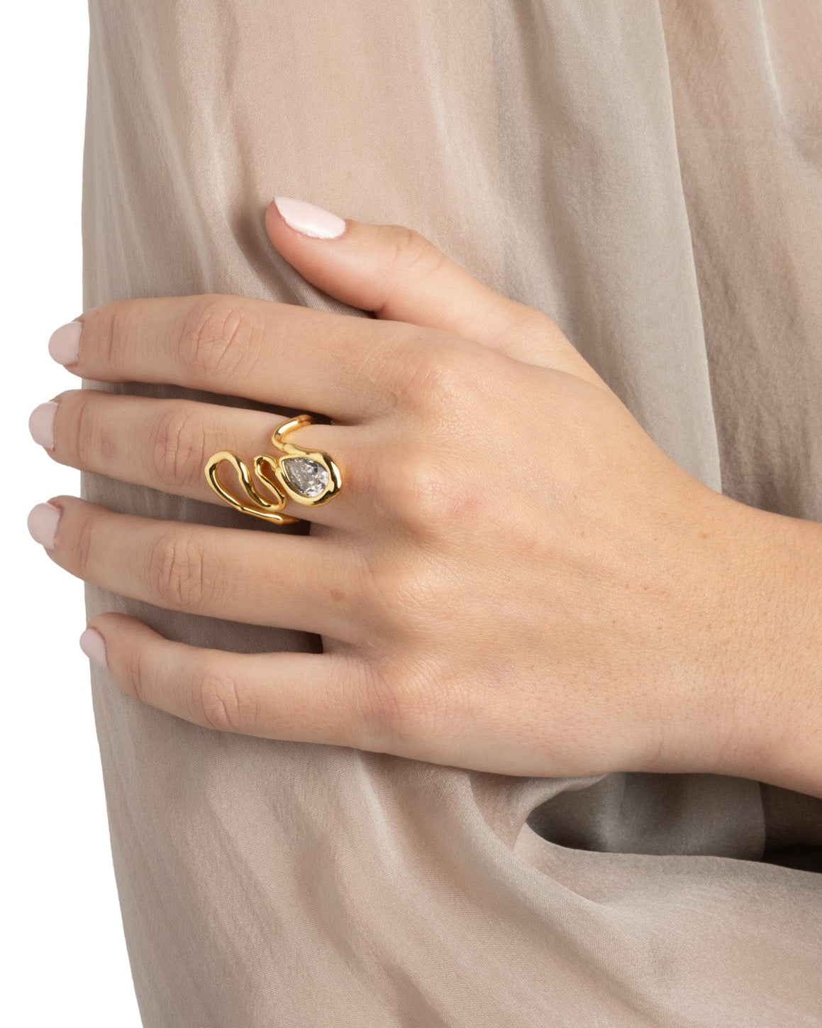 Asterales Floating Vine Ring | 14K Gold Plated Rings