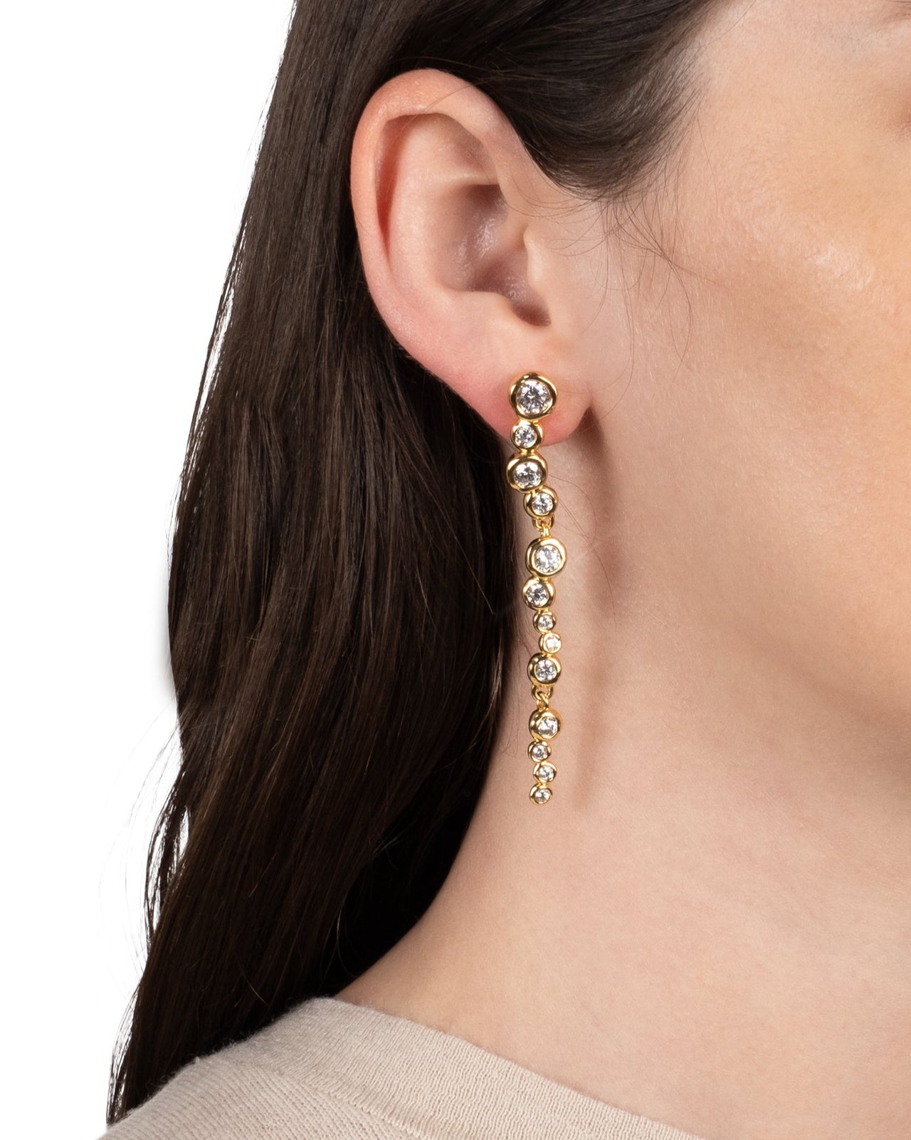 Asterales Gold Cascading Earring - Photo 2