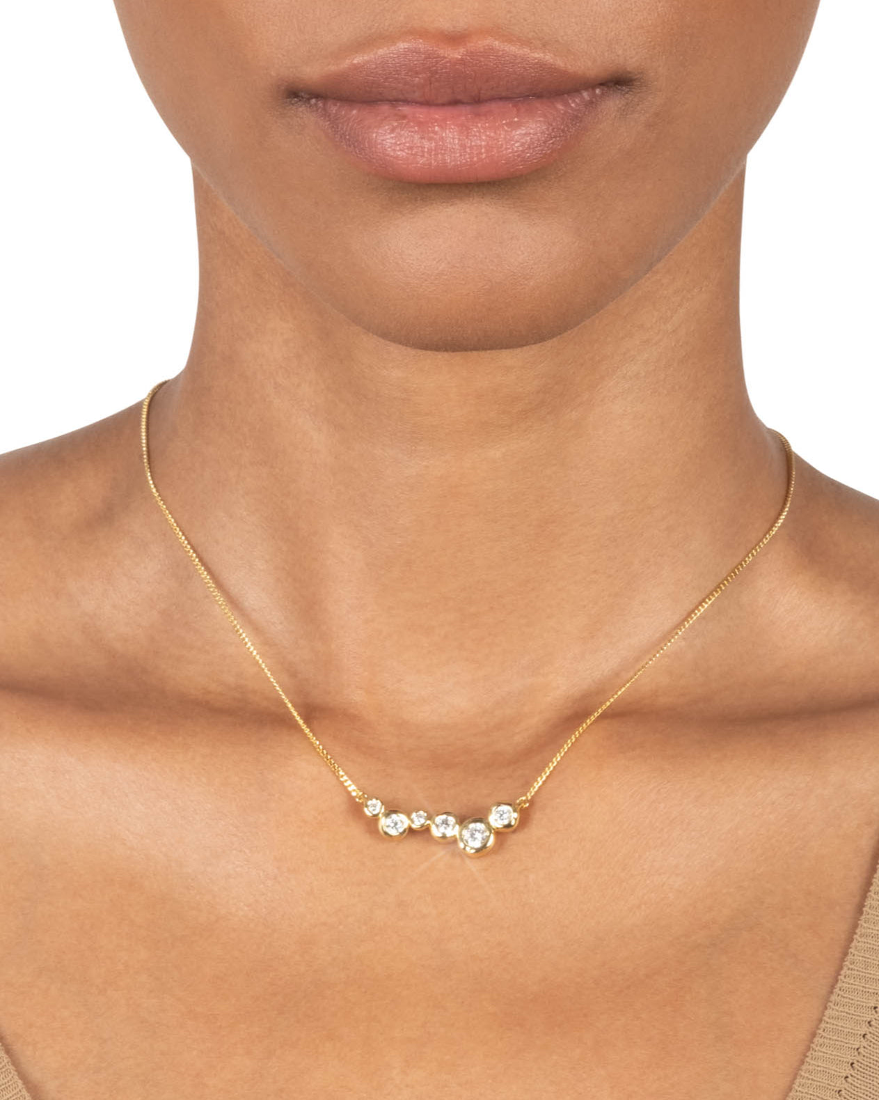 ALEXIS BITTAR アレクシスビッター チェーンネックレス Alexis Bittar Brut Gold Long Curved Link Necklace, 32