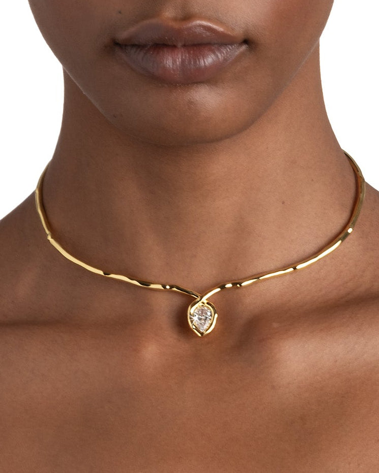 Asterales Gold Floating Collar Necklace - Photo 2