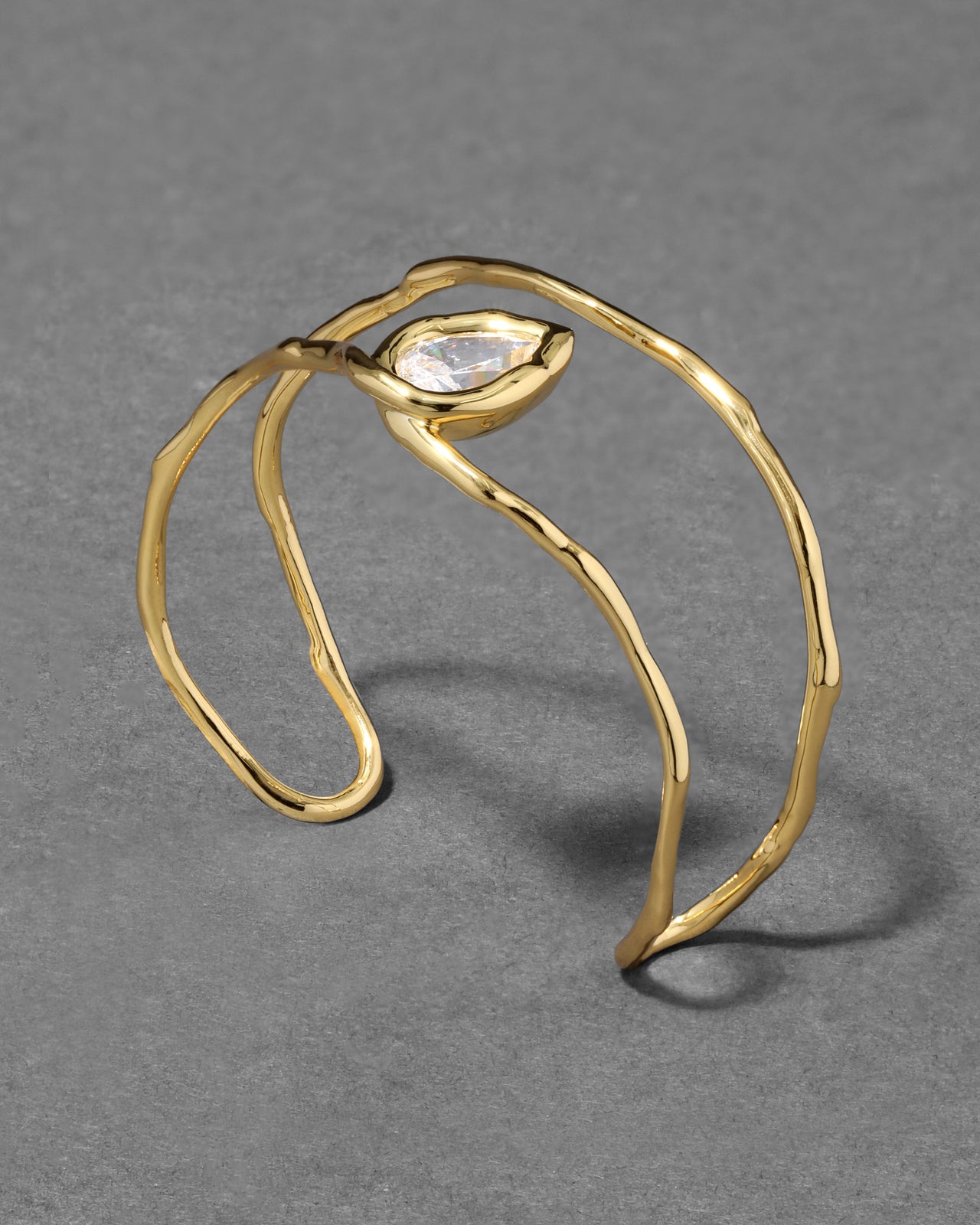 Asterales Gold Floating Cuff Bracelet - Photo 2