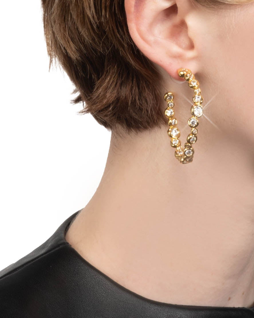 Asterales Gold Large Hoop Earring - Photo 2