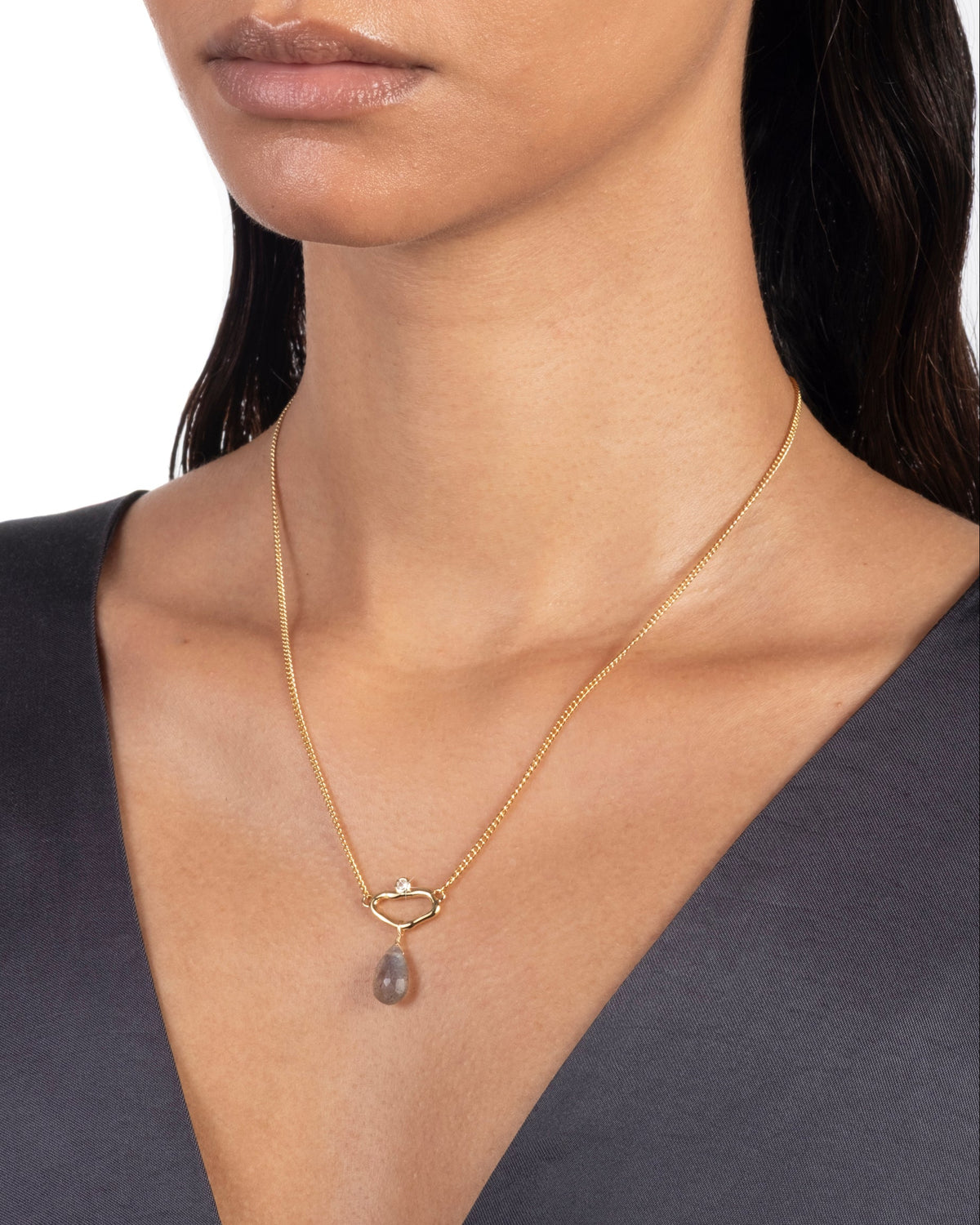 Asterales Gold Link Necklace- Labradorite - Photo 2