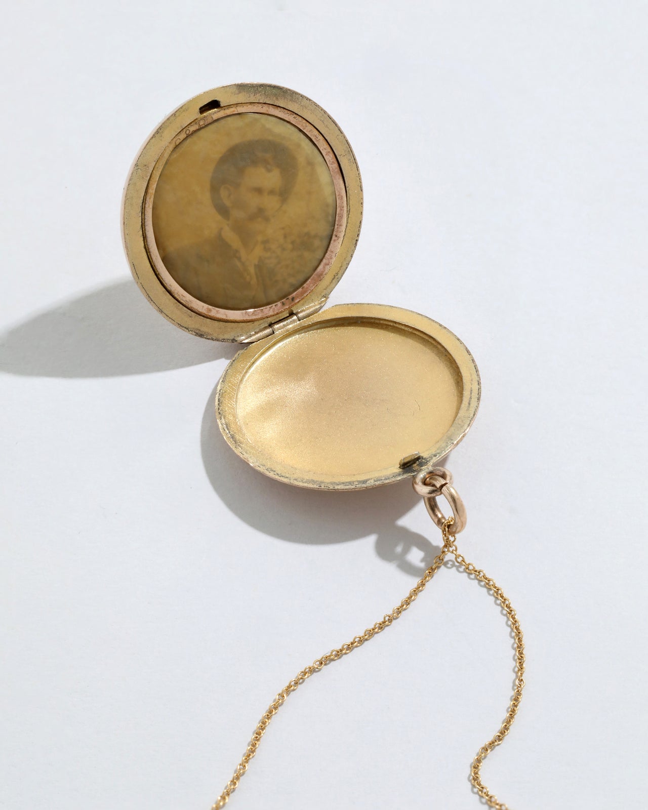 Antique 1800s Victorian 14k Gold Fill Crystal Detail Tree Locket Necklace - Photo 2