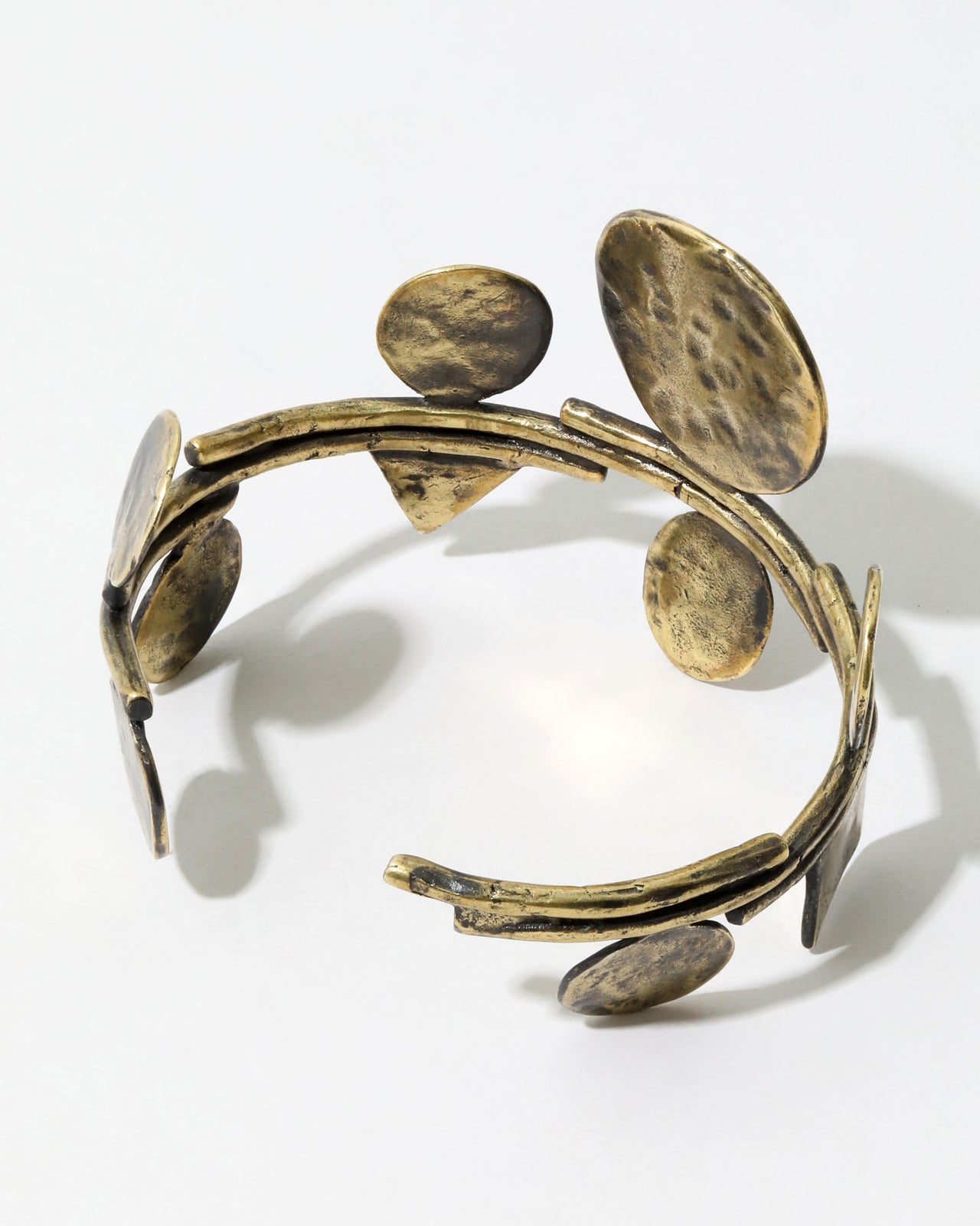 Vintage 1970s Handmade Geometric Cuff Bracelet - Photo 2