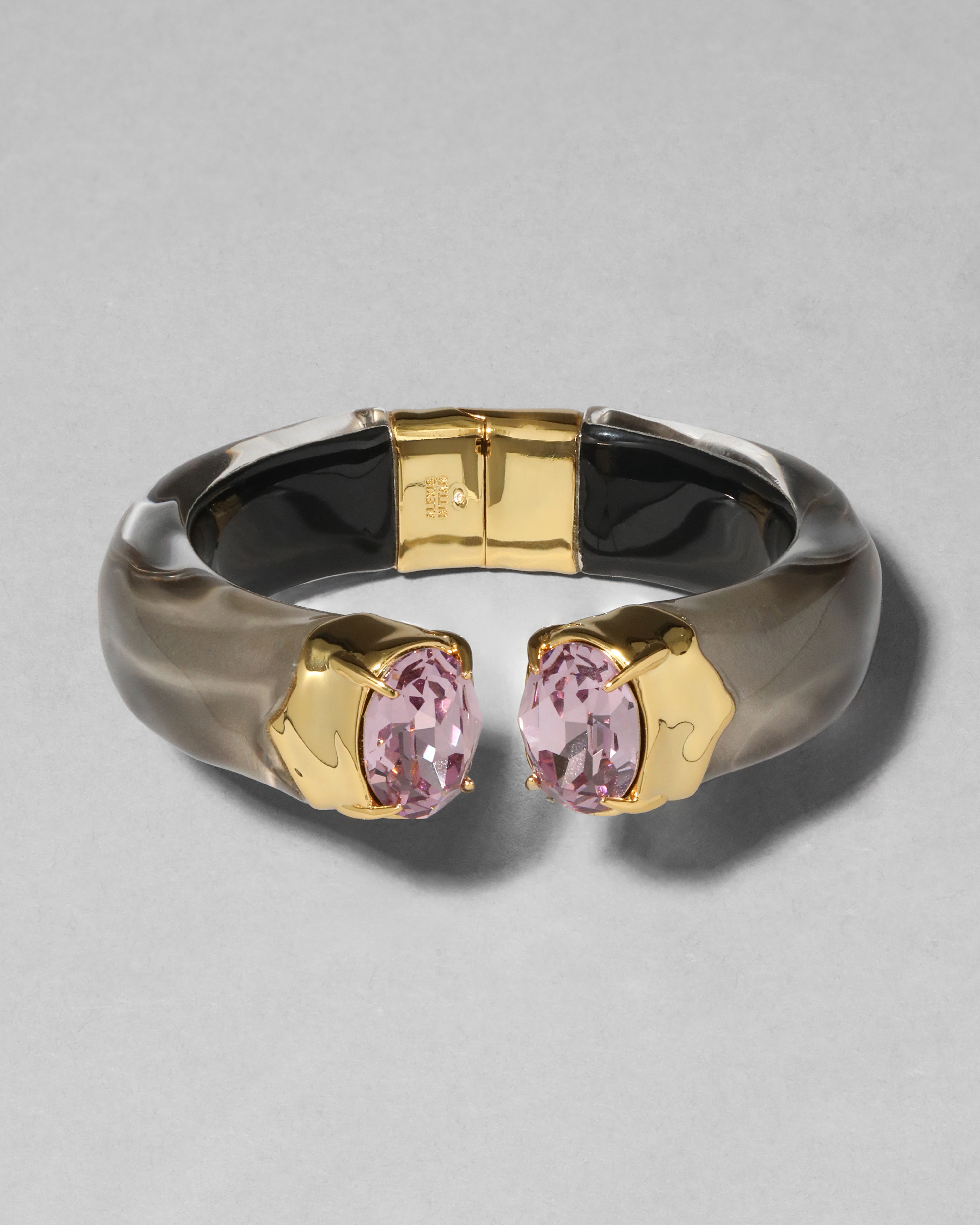 Bonbon Crystal Lucite Hinge Bracelet Dune