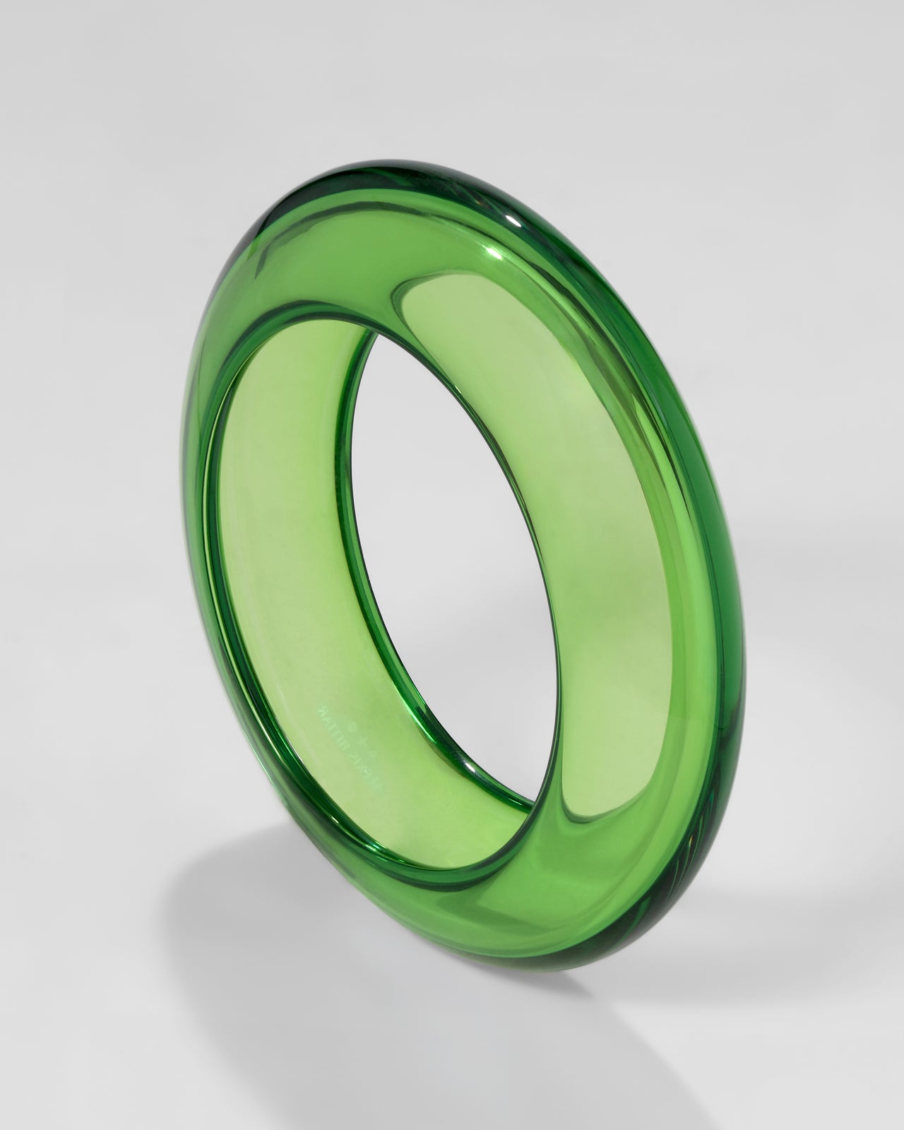 Bonbon Lucite Saucer Bangle Bracelet- Basil - Photo 2
