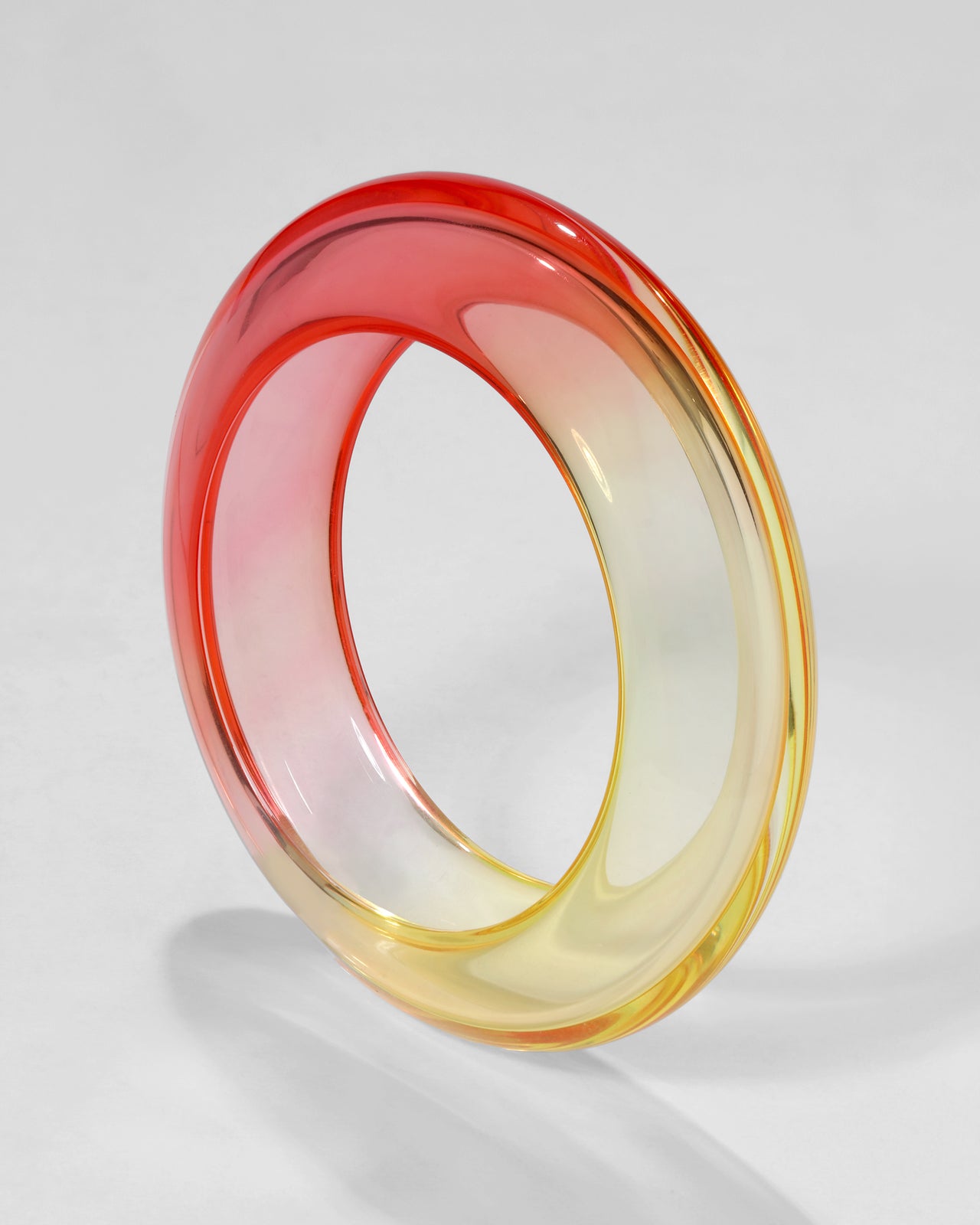 Bonbon Lucite Saucer Bangle Bracelet- Sunset - Photo 2