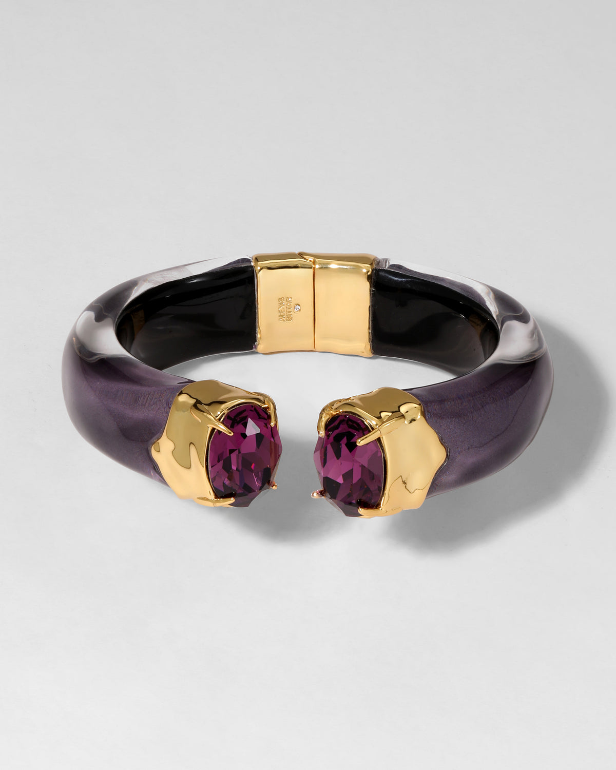 Bonbon Crystal Lucite Hinge Bracelet- Fig - Photo 2