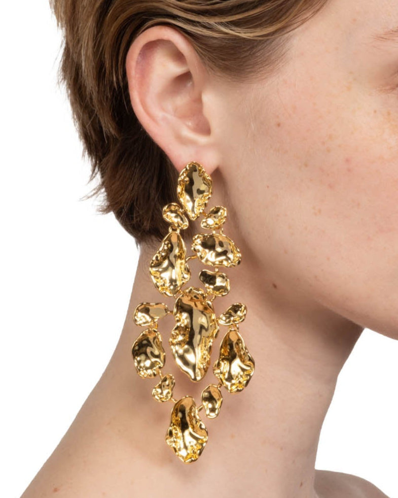 Brut Gold Large Mosaic Earring - Photo 2