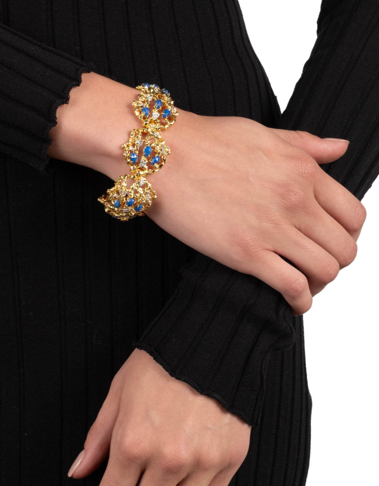 Brut Gold Lapis Line Bracelet - Photo 2