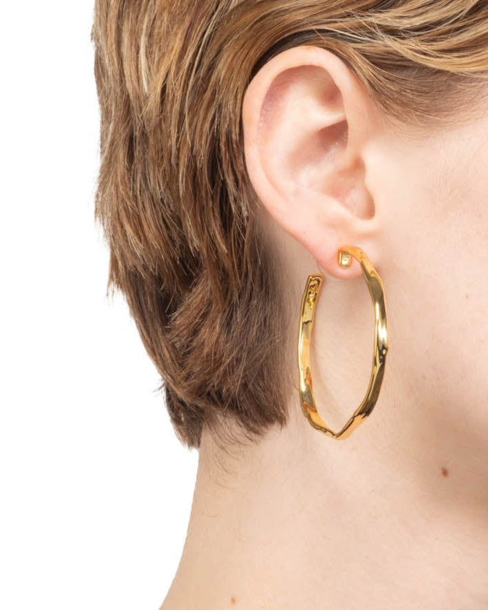 Brut Gold Skinny Hoop Earring - Photo 2