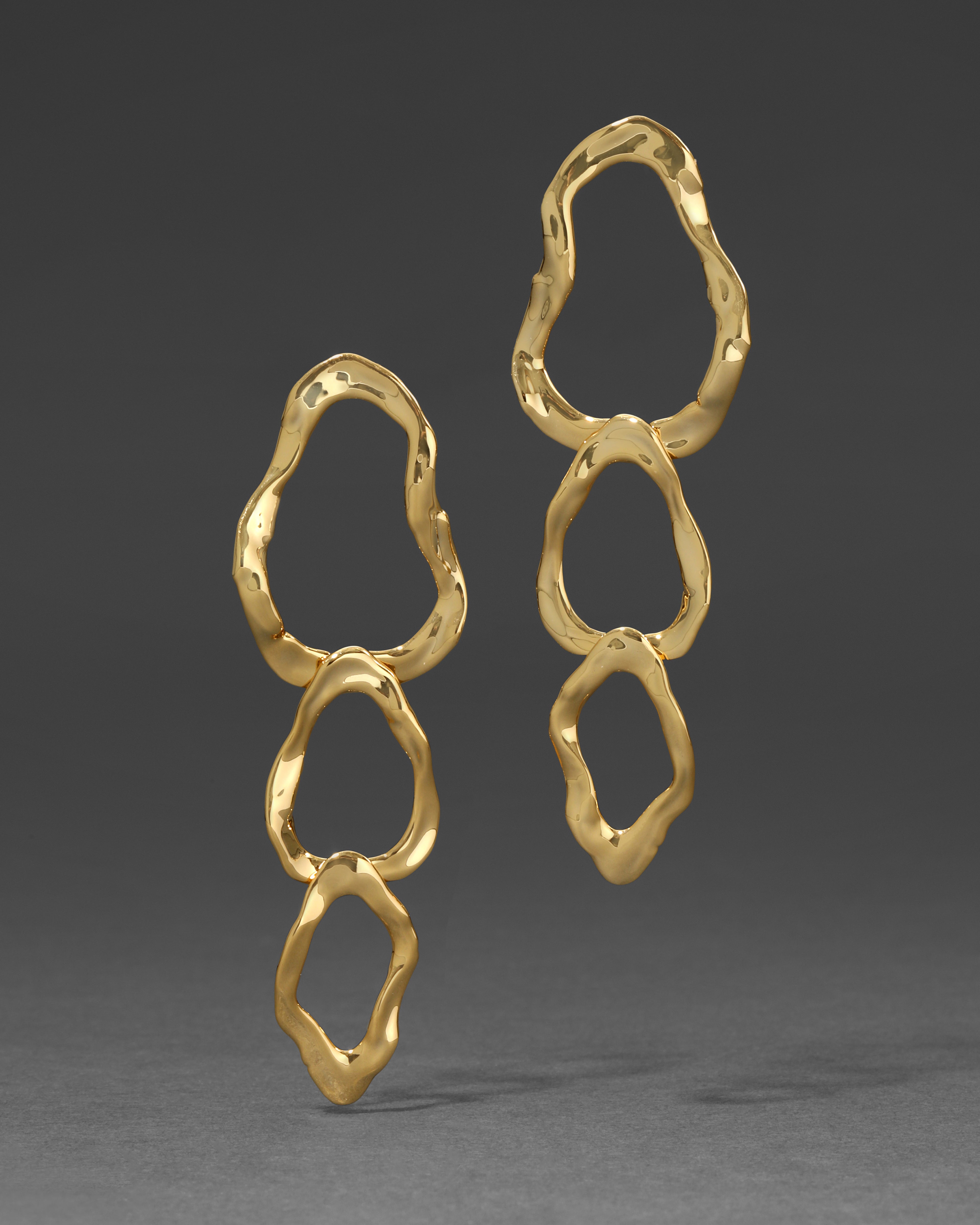Brut Triple Link Post Earring