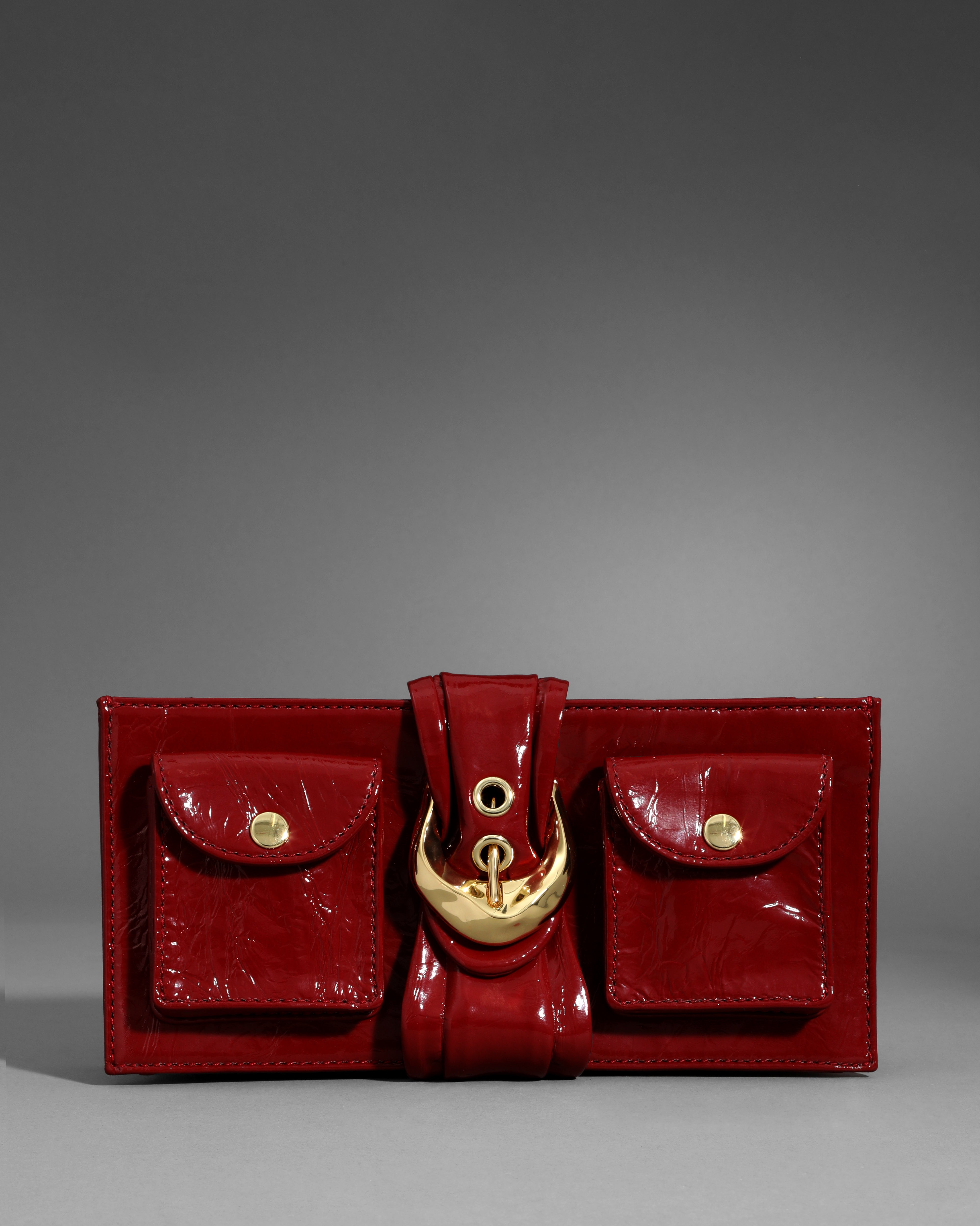 Buckle Clutch Burnt Cranberry