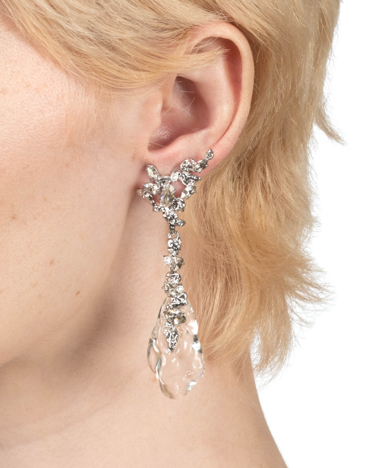 Dream Rain Post Drop Earring- Silver - Photo 2