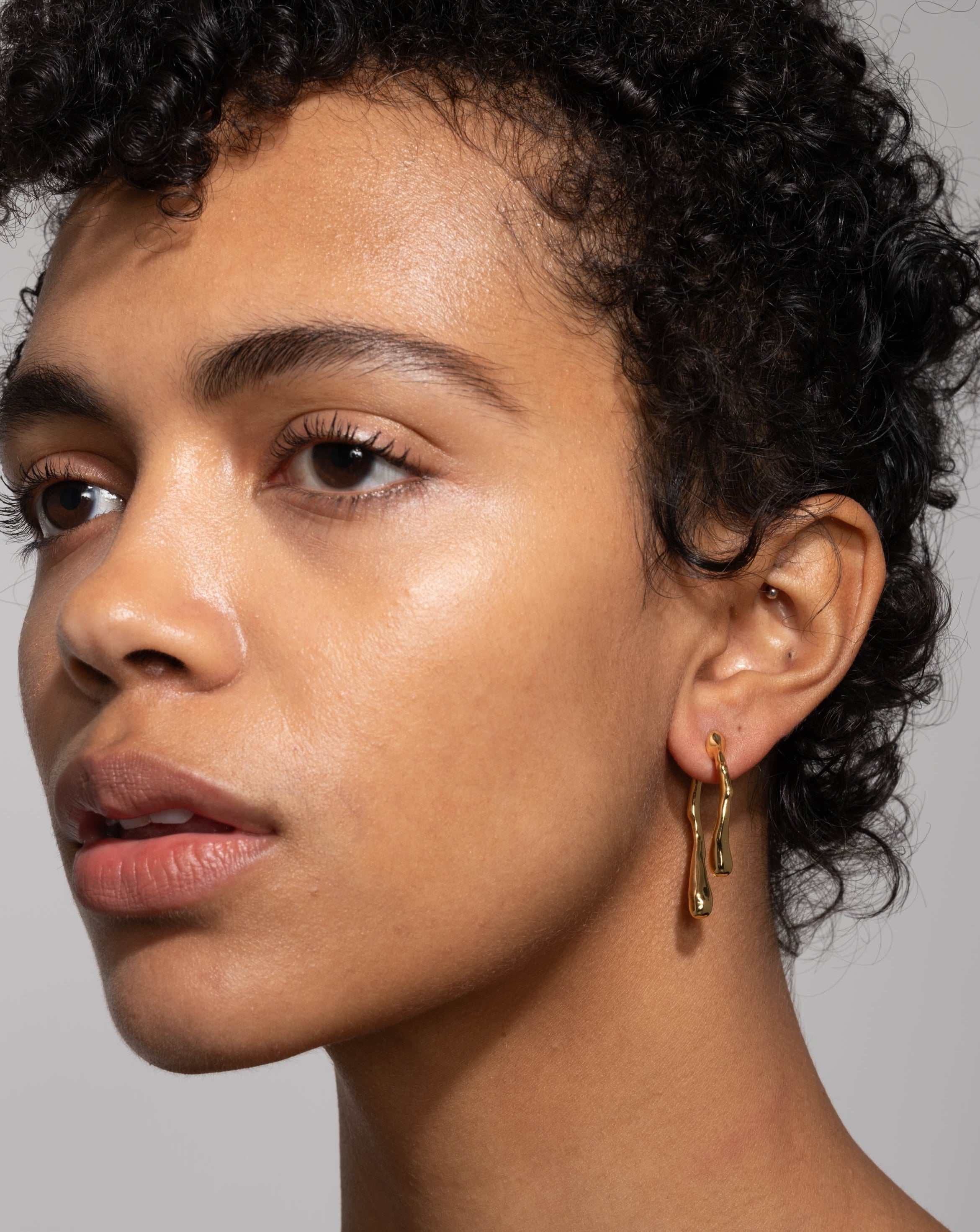 Drippy Gold Front Back Post Earring Alexis Bittar