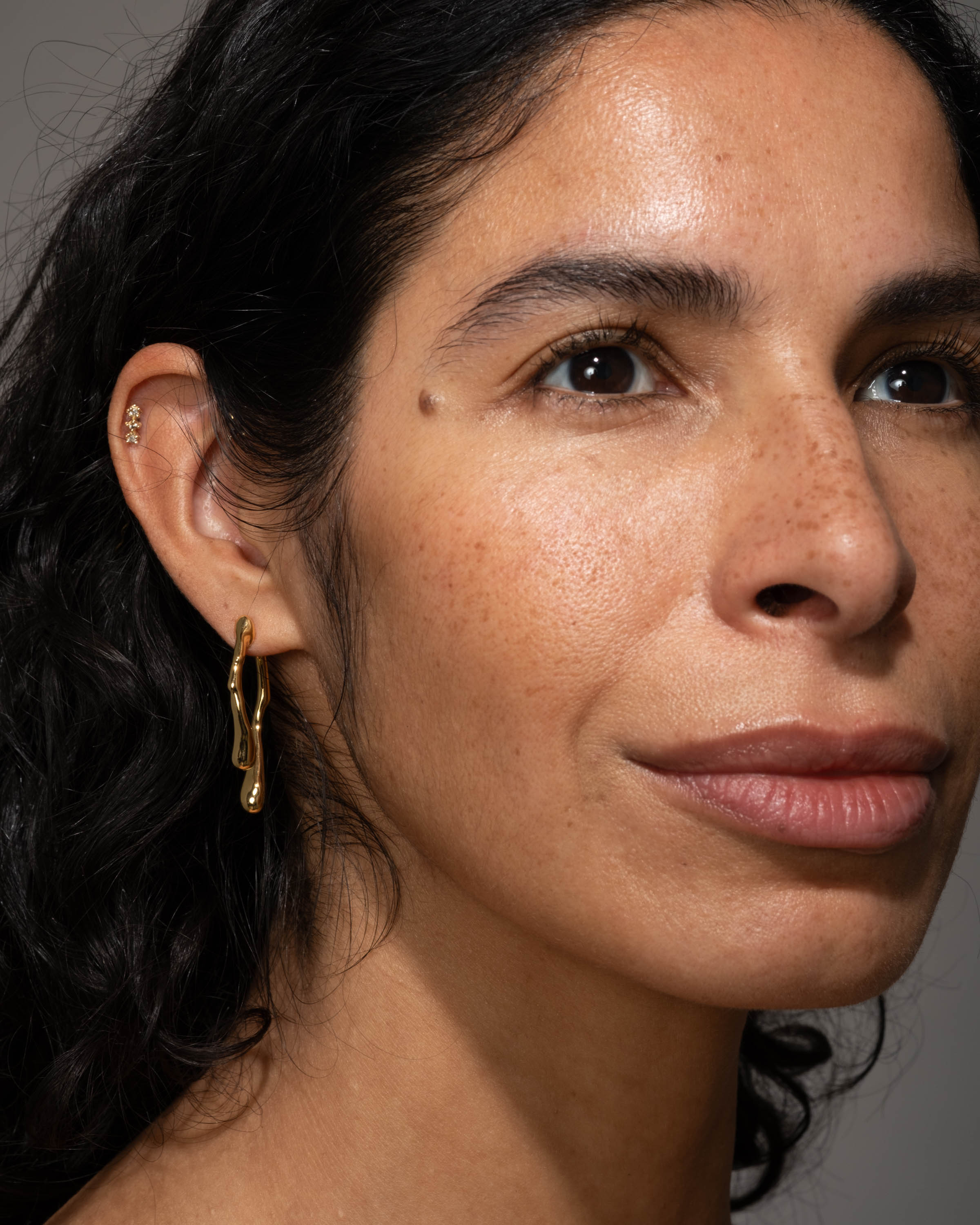 Drippy Gold Front Back Post Earring Alexis Bittar