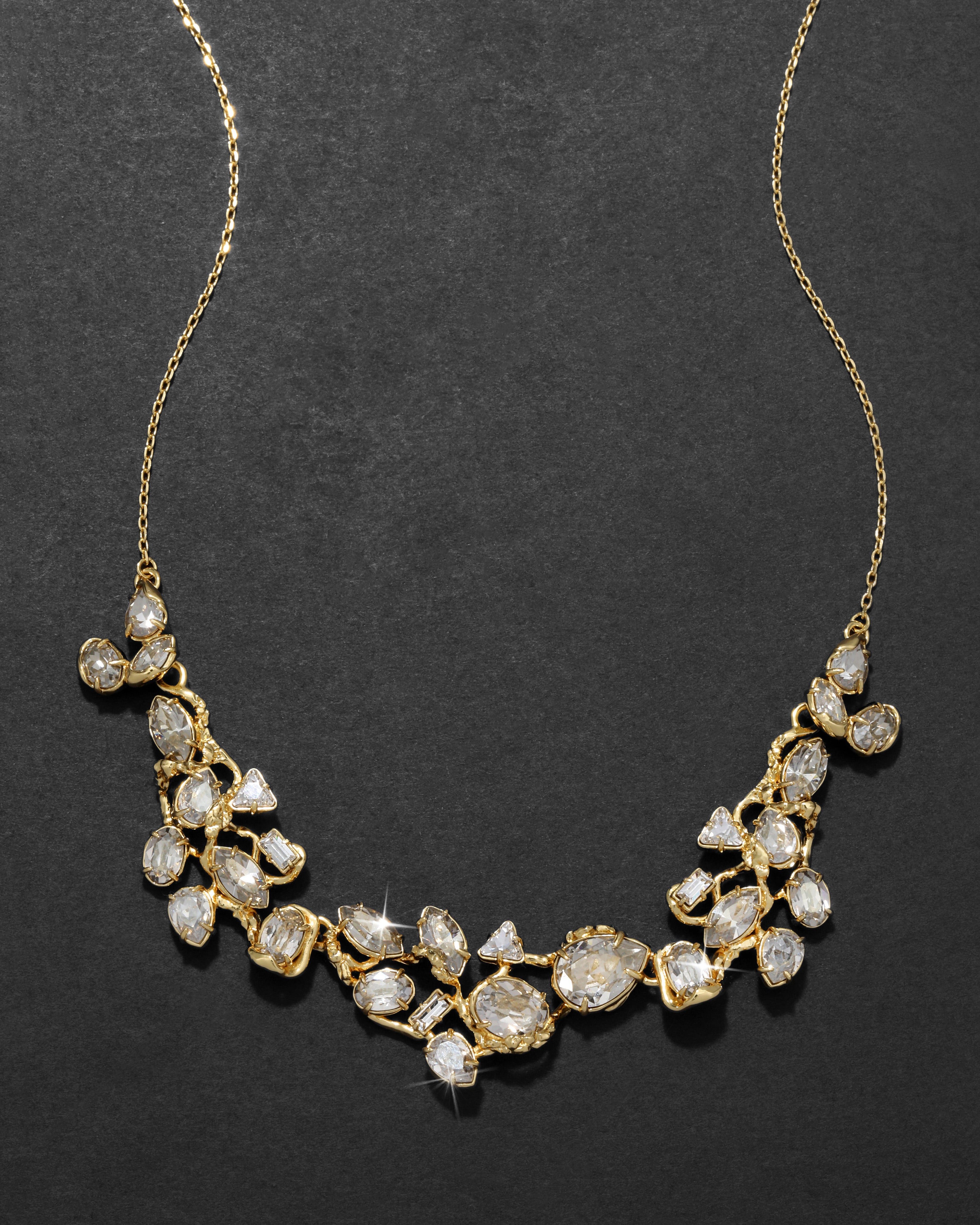 Éclat Crystal Cluster Bib Necklace