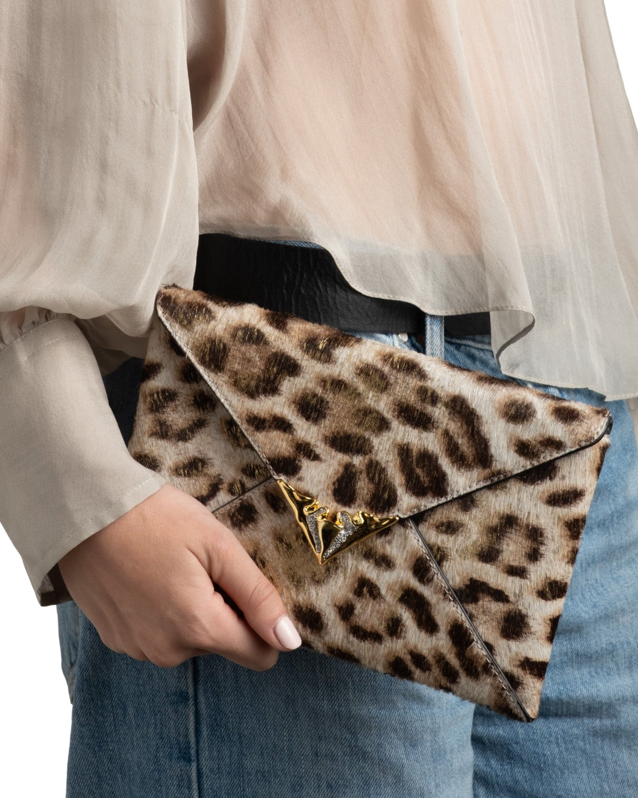 Envelope Clutch- Metallic Leopard - Photo 2