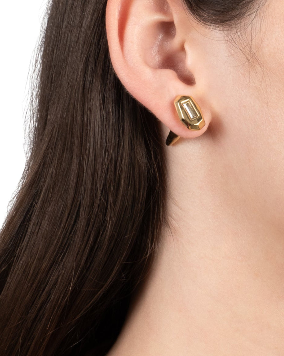Crystal Spear Front Back Stud Earring - Photo 2