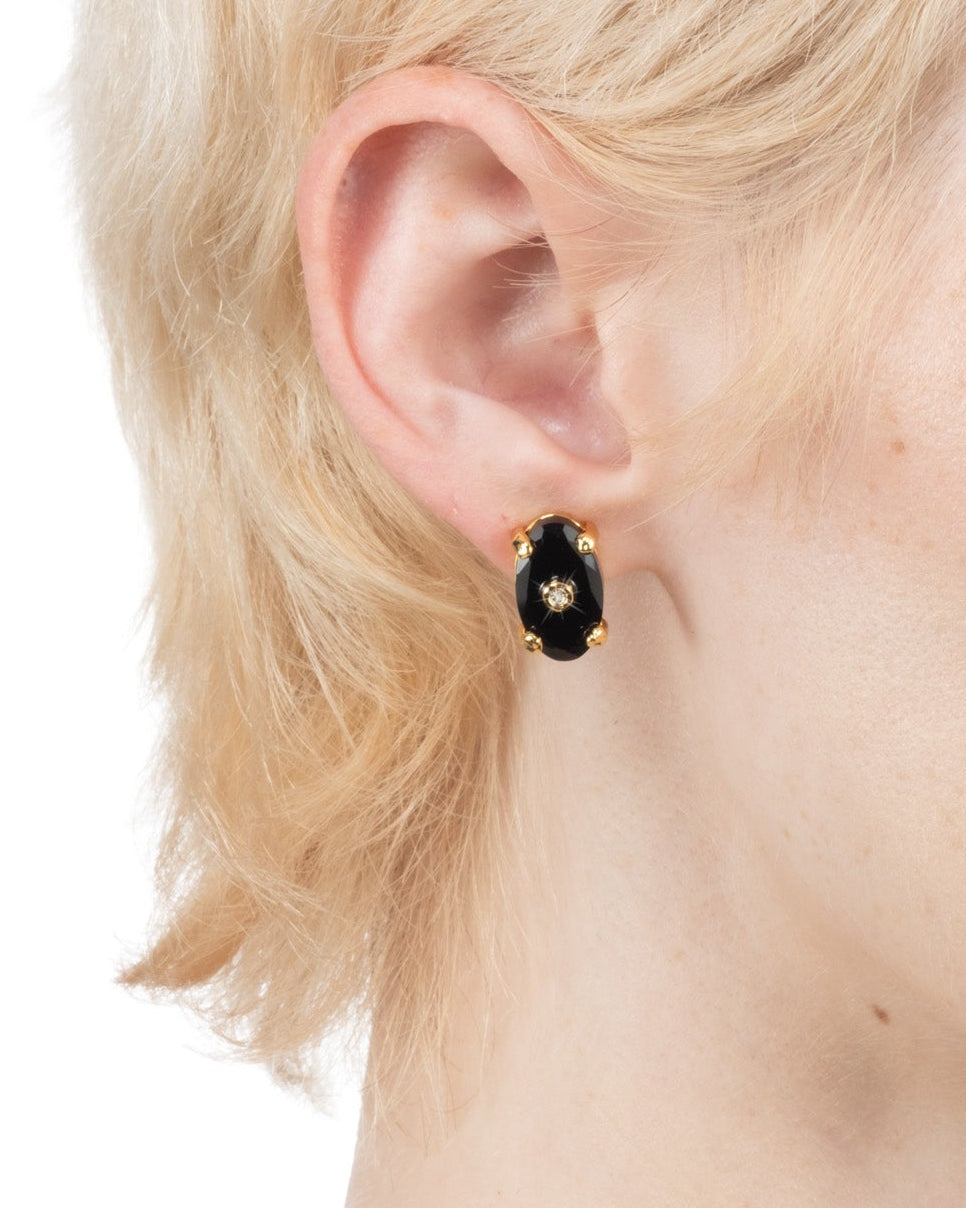 Georgian Stone Post Earring- Black Agate - Photo 2